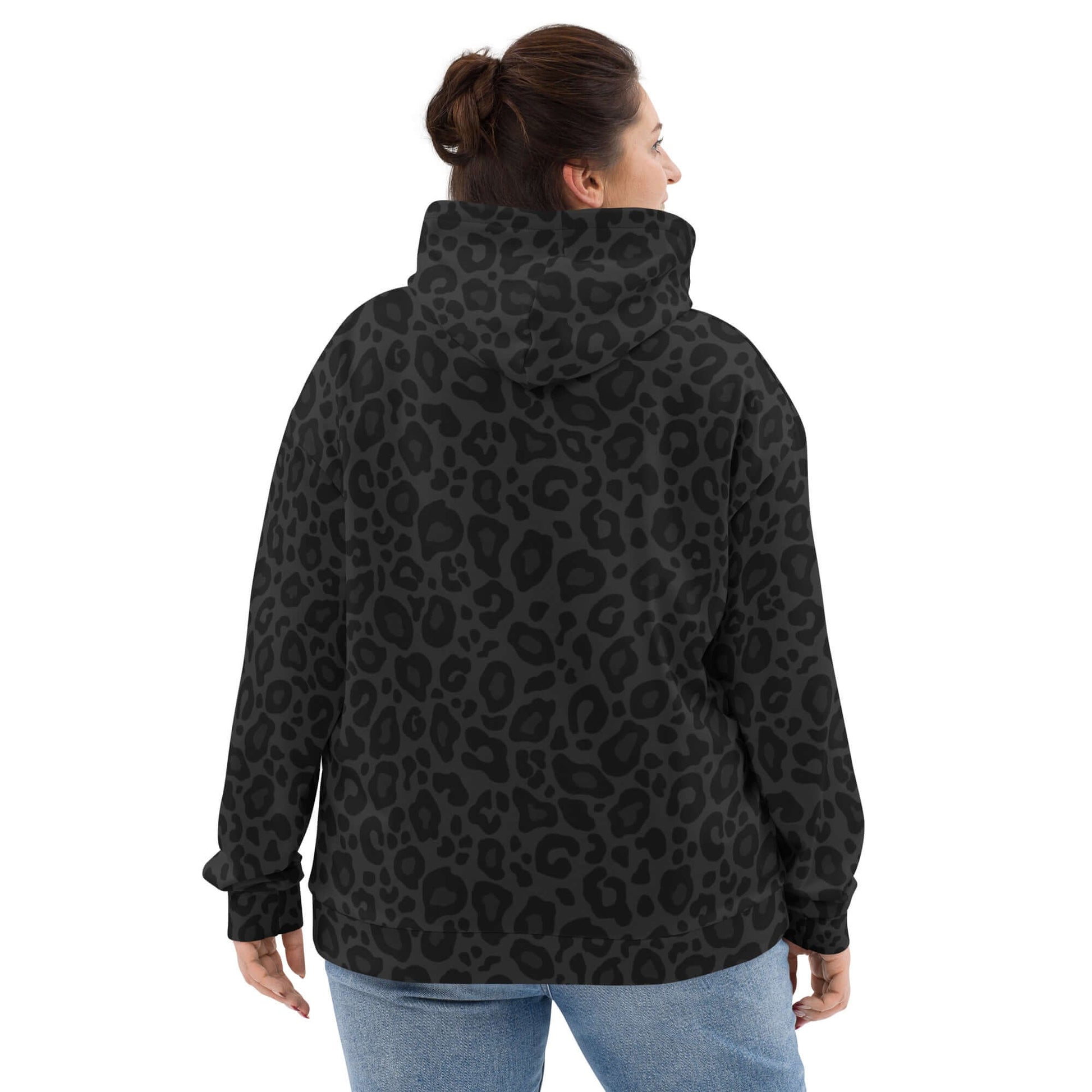 Soft, Thick and Heavy Black Leopard Print Hoodie | Puma Pattern | Camo Colors