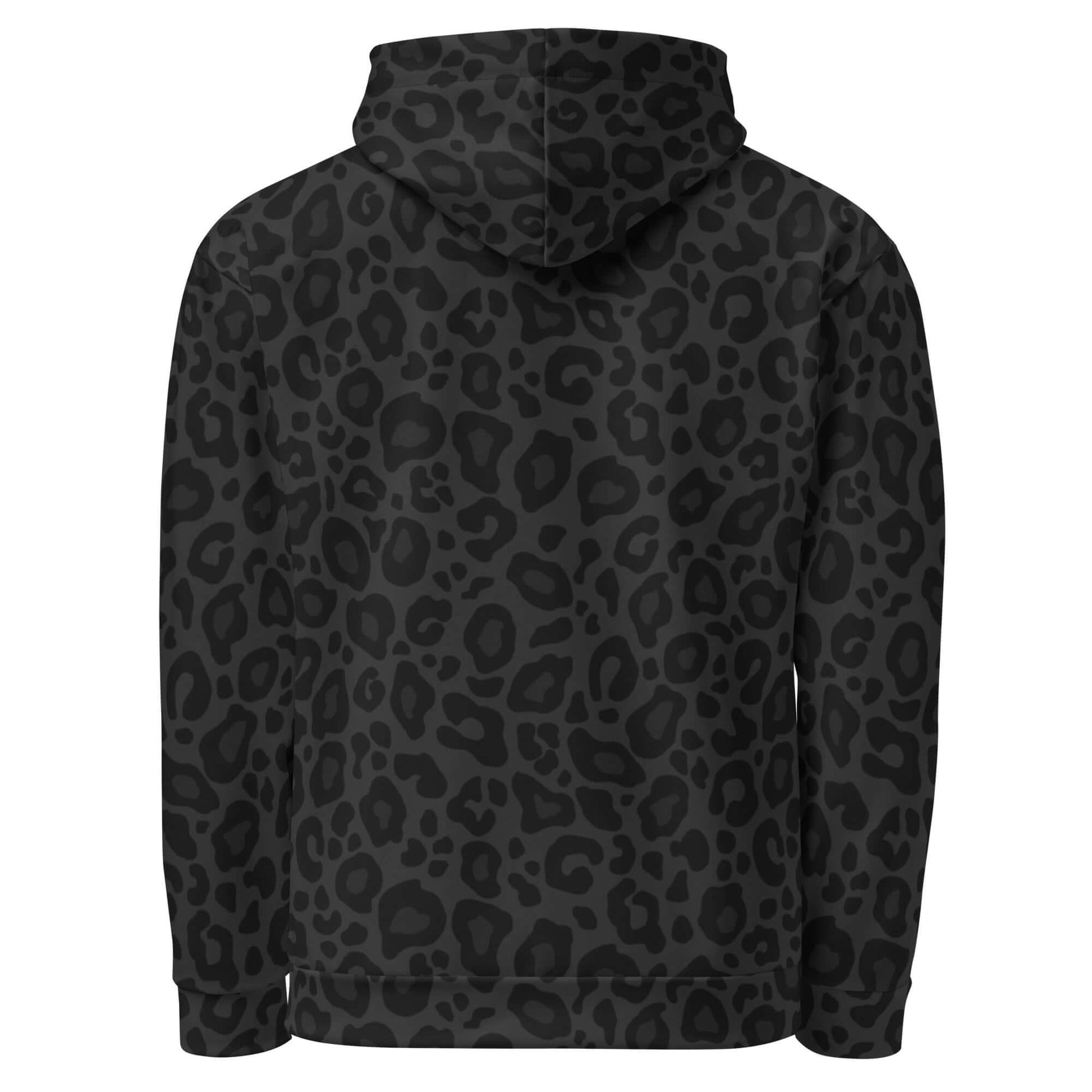 Soft, Thick and Heavy Black Leopard Print Hoodie | Puma Pattern | Camo Colors