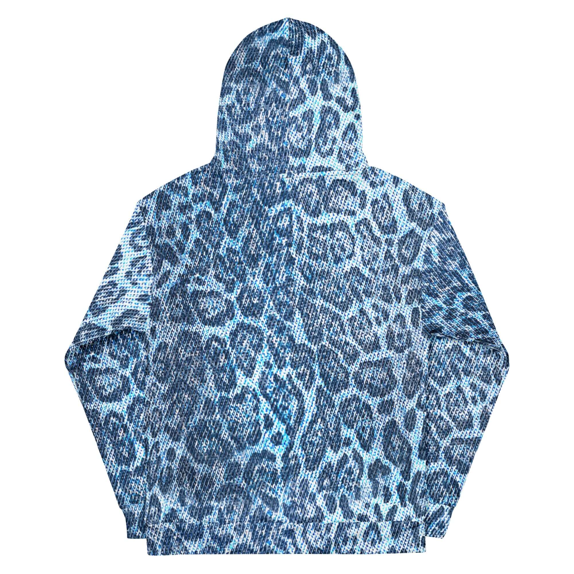 Soft, Thick and Heavy Leopard Print Hoodie | Blue Denim-Style | Camo Colors
