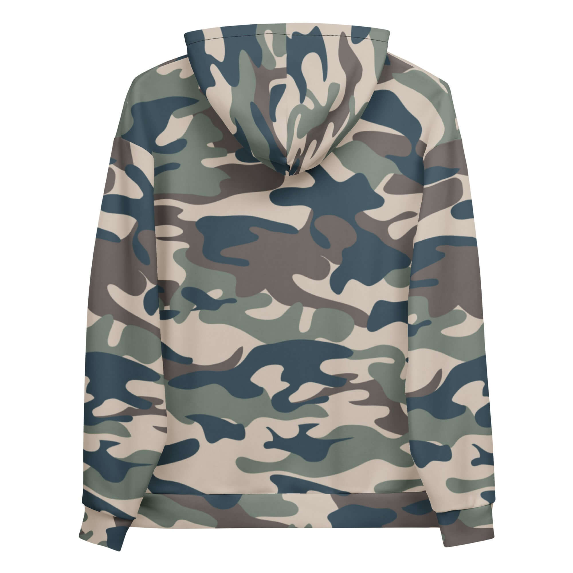 Military Camouflage Hoodie | Khaki, Charcoal and Brown | Camo Colors