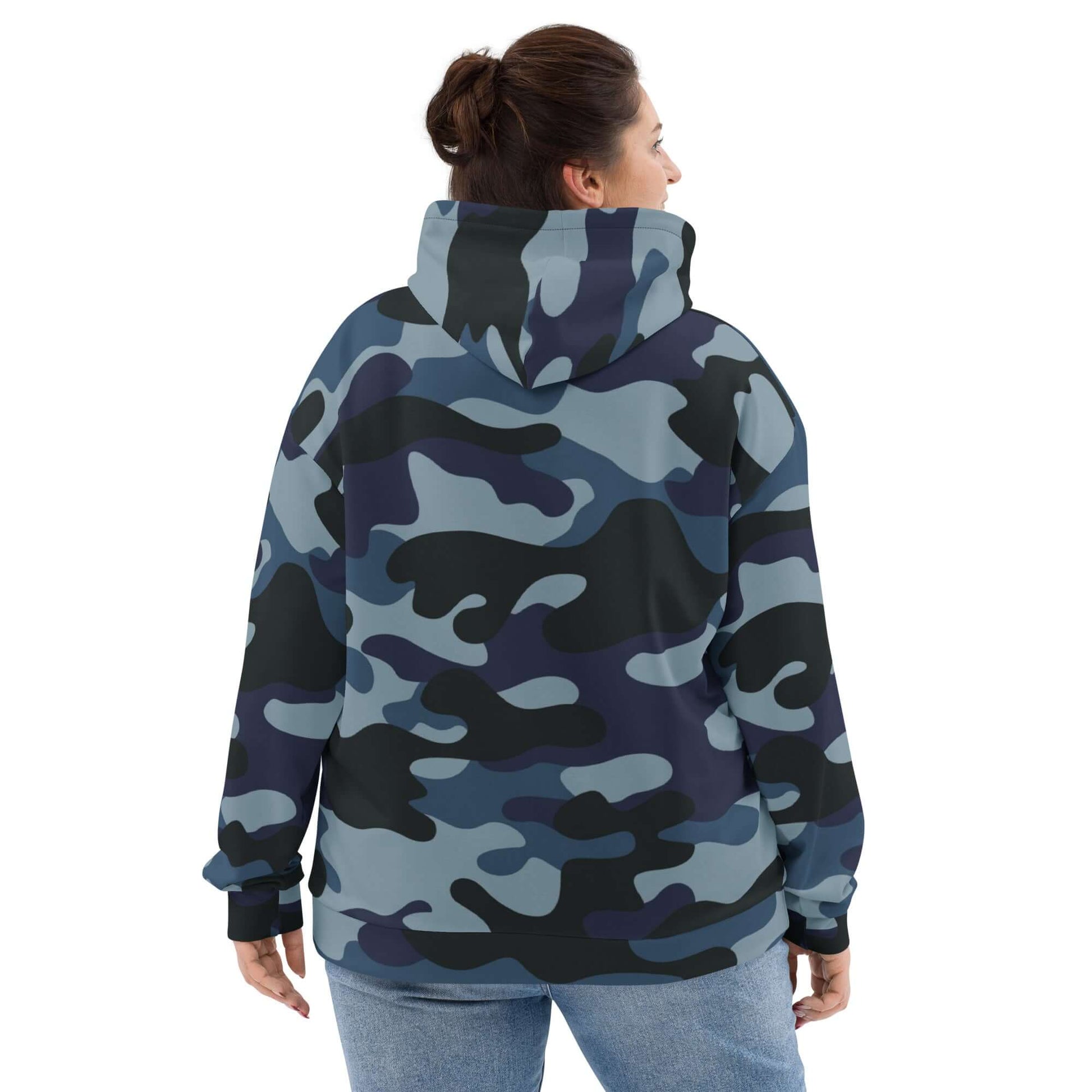 Army Blue Camouflage Hoodie | US Marines Texture | Camo Colors