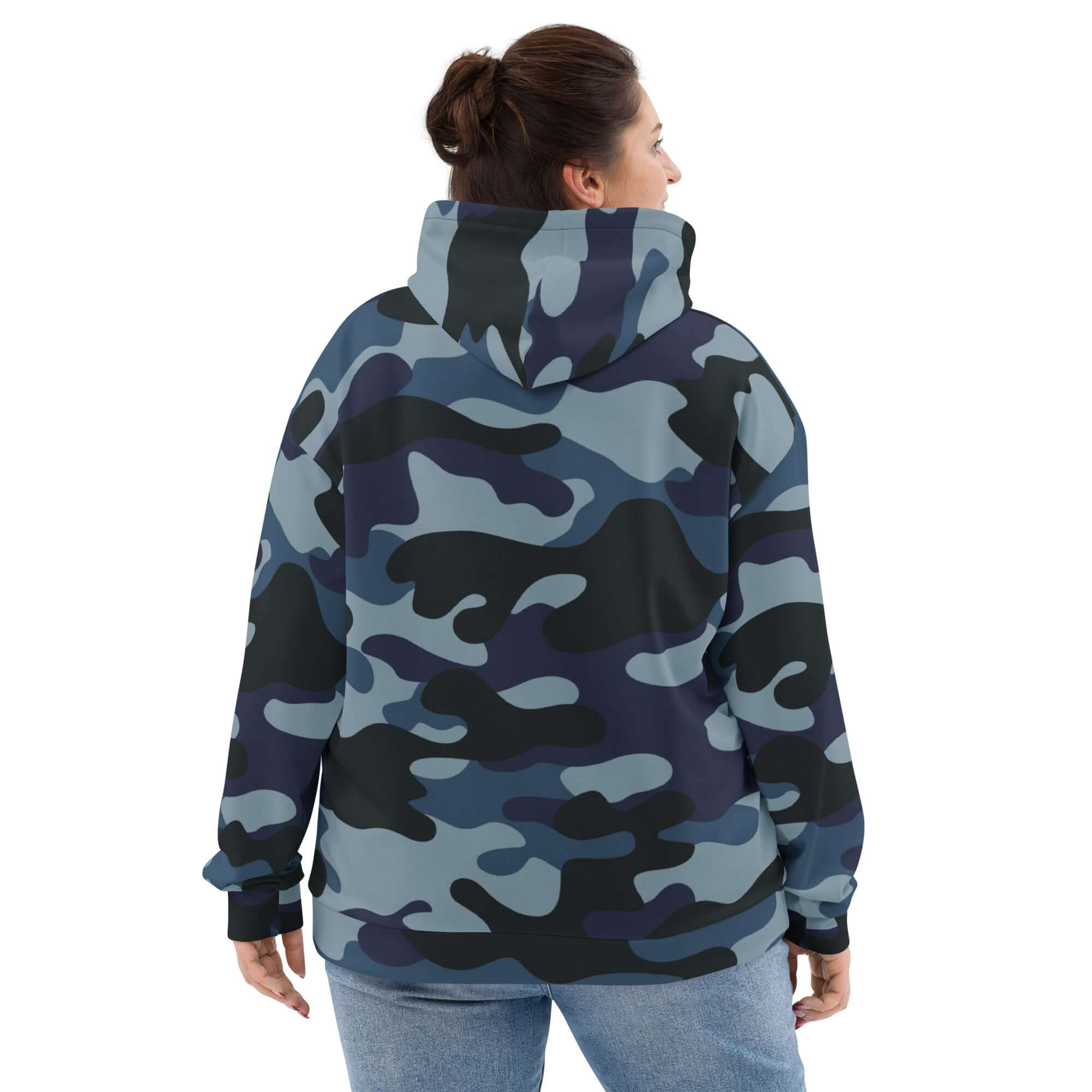 Army Blue Camouflage Hoodie | US Marines Texture | Camo Colors