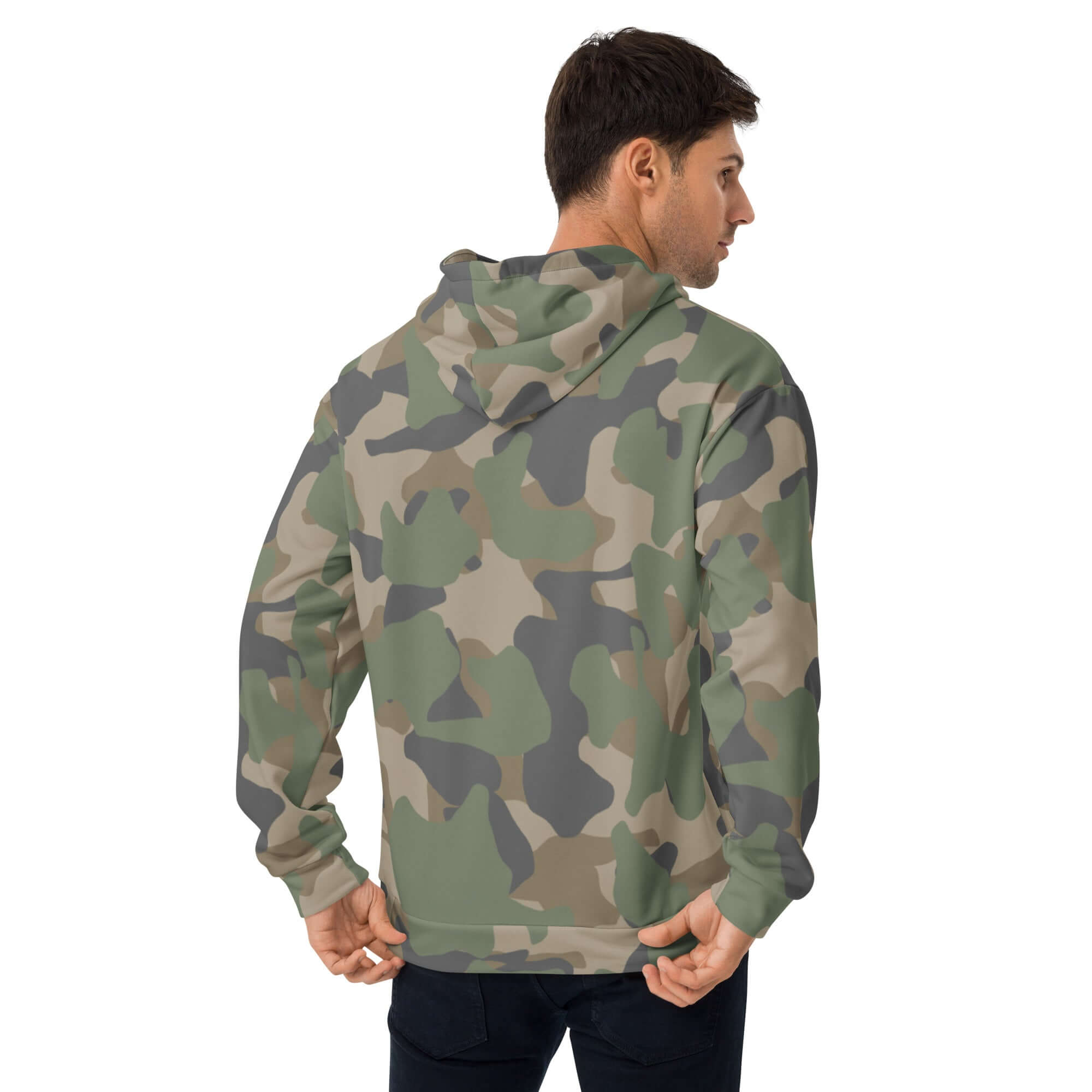 Camo Colors | Army-Style Hoodie in Green and Gray Camo