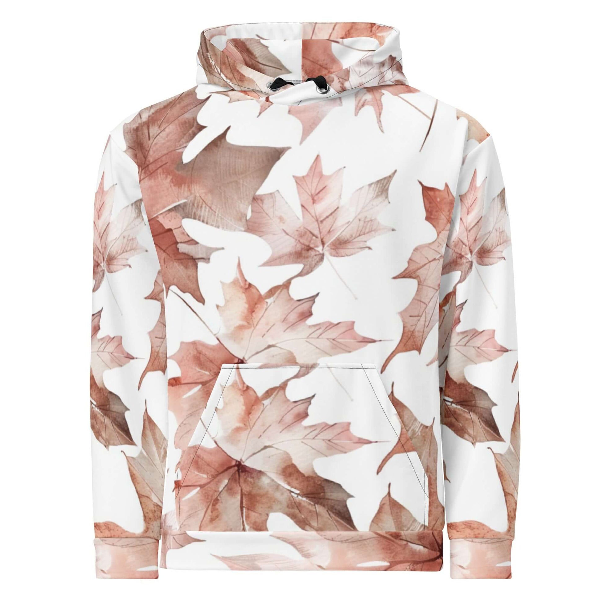 Maple Leaf Hoodie | Soft White Watercolor | Camo Colors