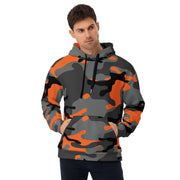 Soft, Thick and Heavy Camo Hoodie in Orange and Black | Camo Colors