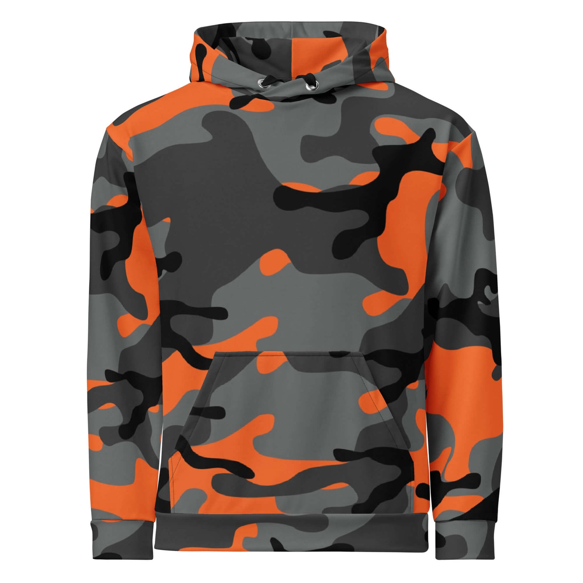Soft, Thick and Heavy Camo Hoodie in Orange and Black | Camo Colors