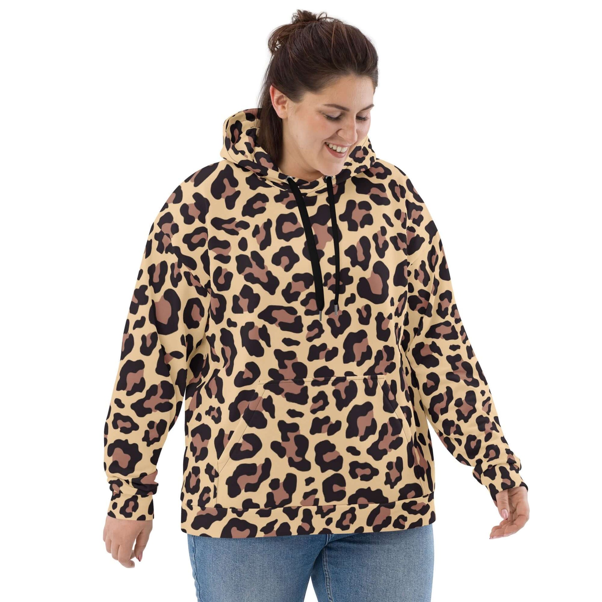 Soft and Heavy Leopard Print Hoodie | Champagne and Pink | Camo Colors
