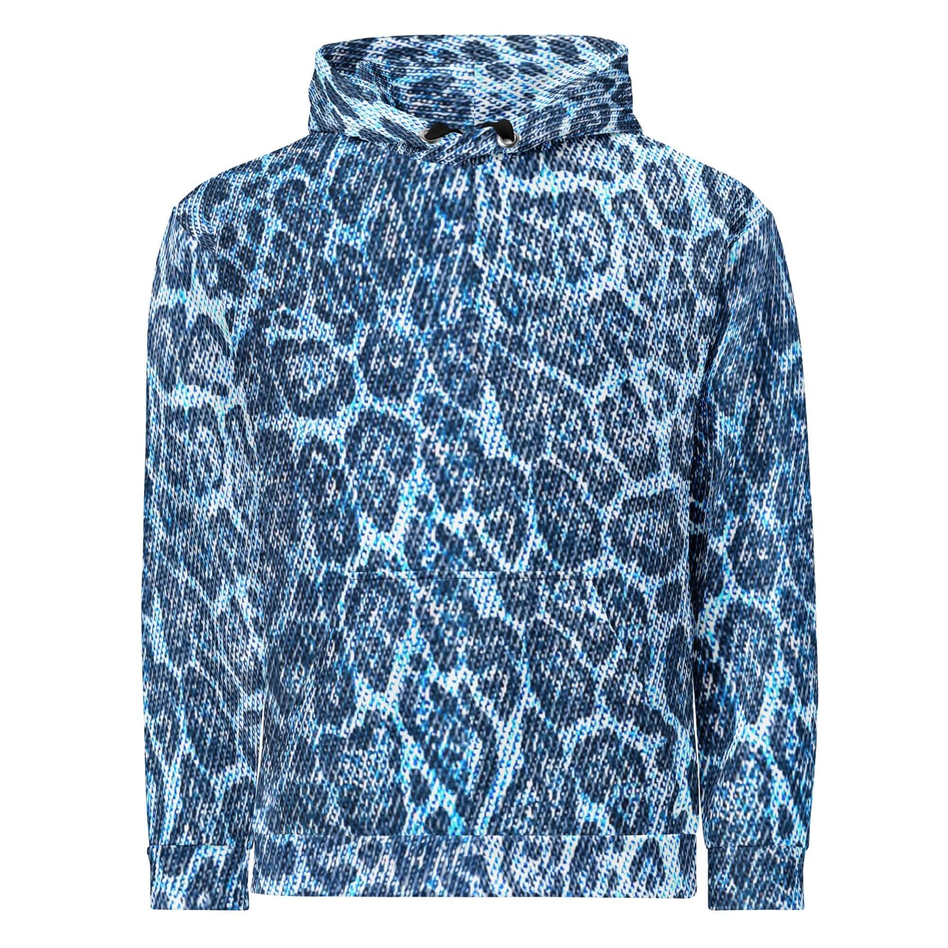Soft, Thick and Heavy Leopard Print Hoodie | Blue Denim-Style | Camo Colors