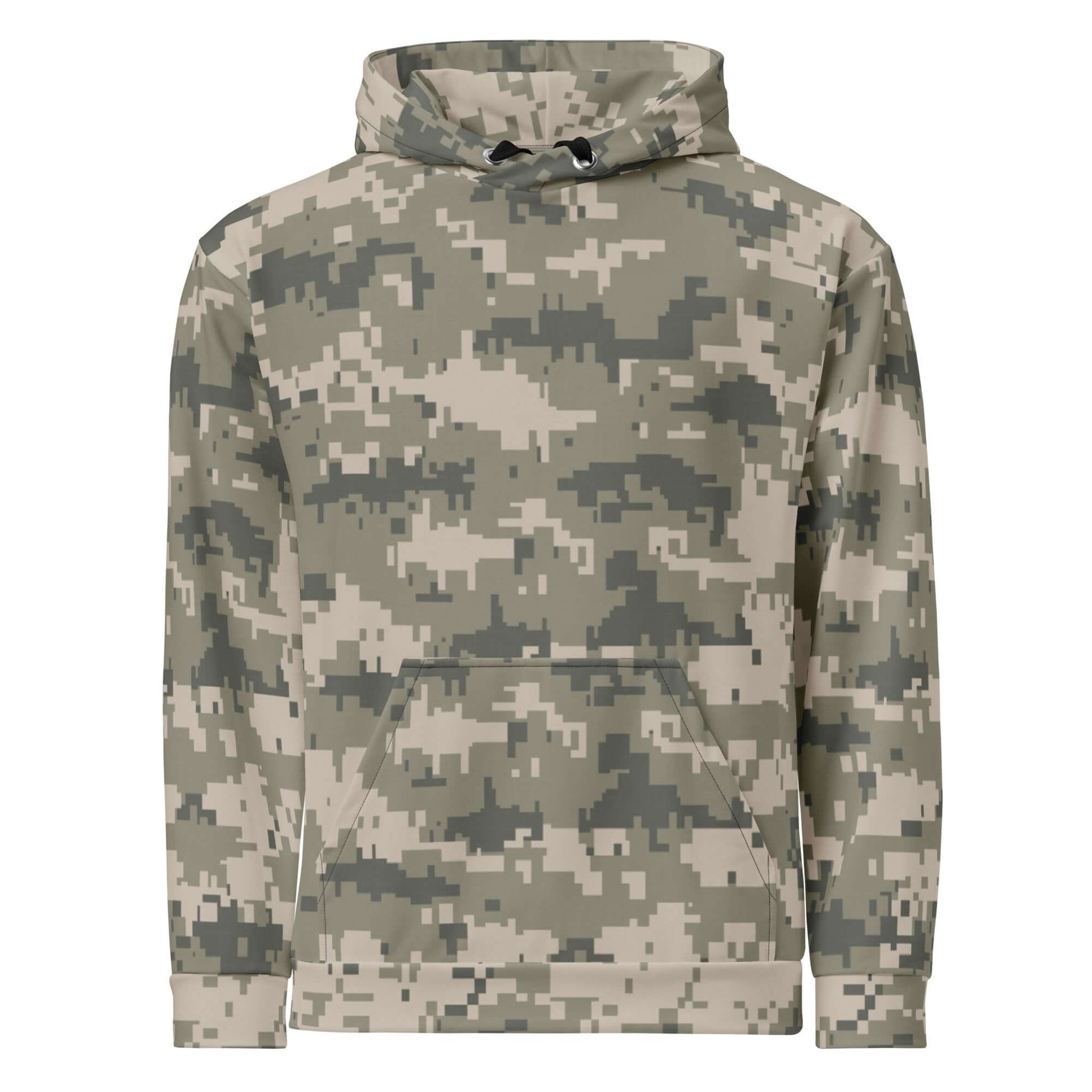 Soft and Heavy Camo Hoodie in Khaki Pixel Print | Camo Colors