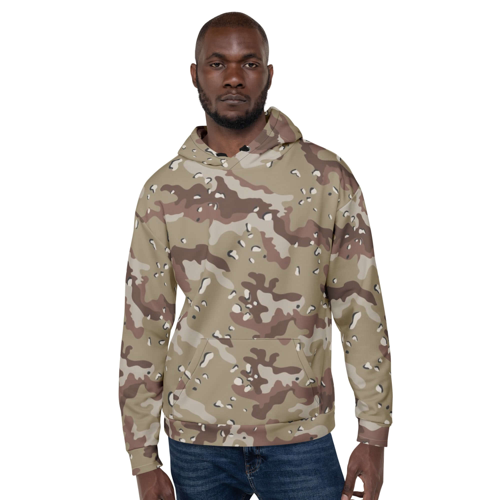 Army Style Hoodie | Brown Desert Camouflage | Camo Colors
