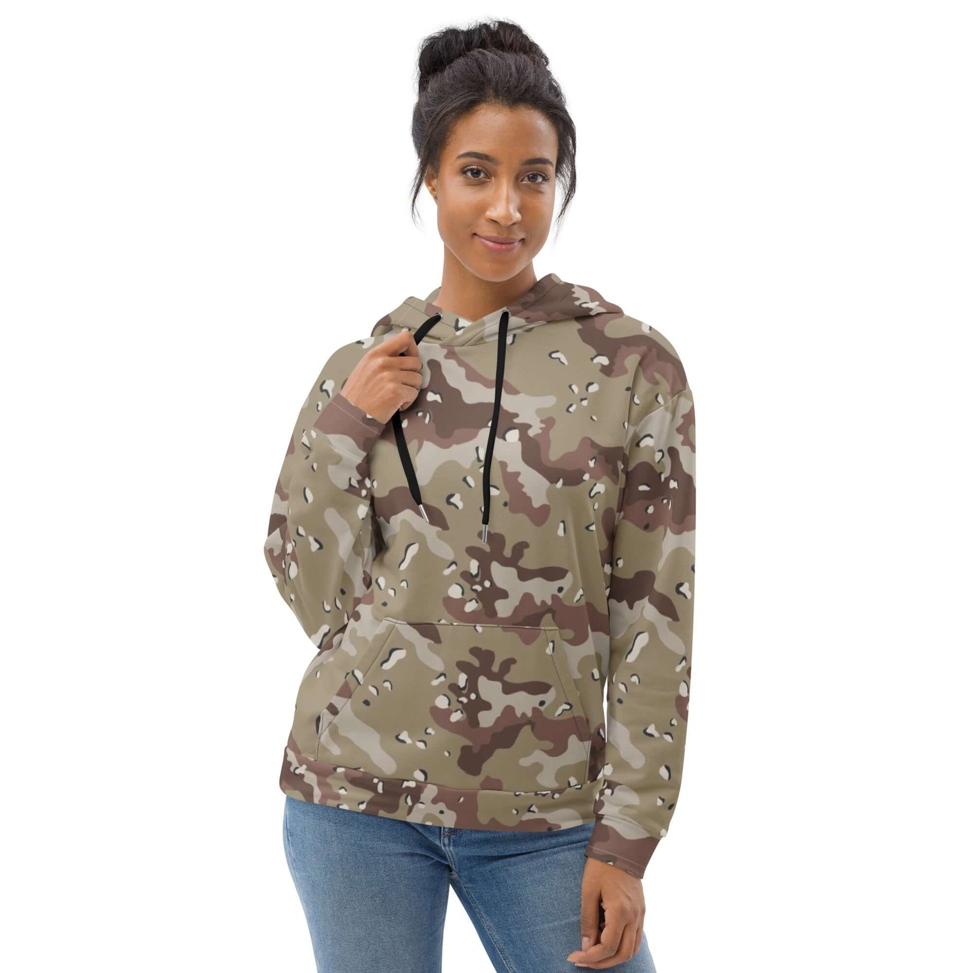 Army Style Hoodie | Brown Desert Camouflage | Camo Colors
