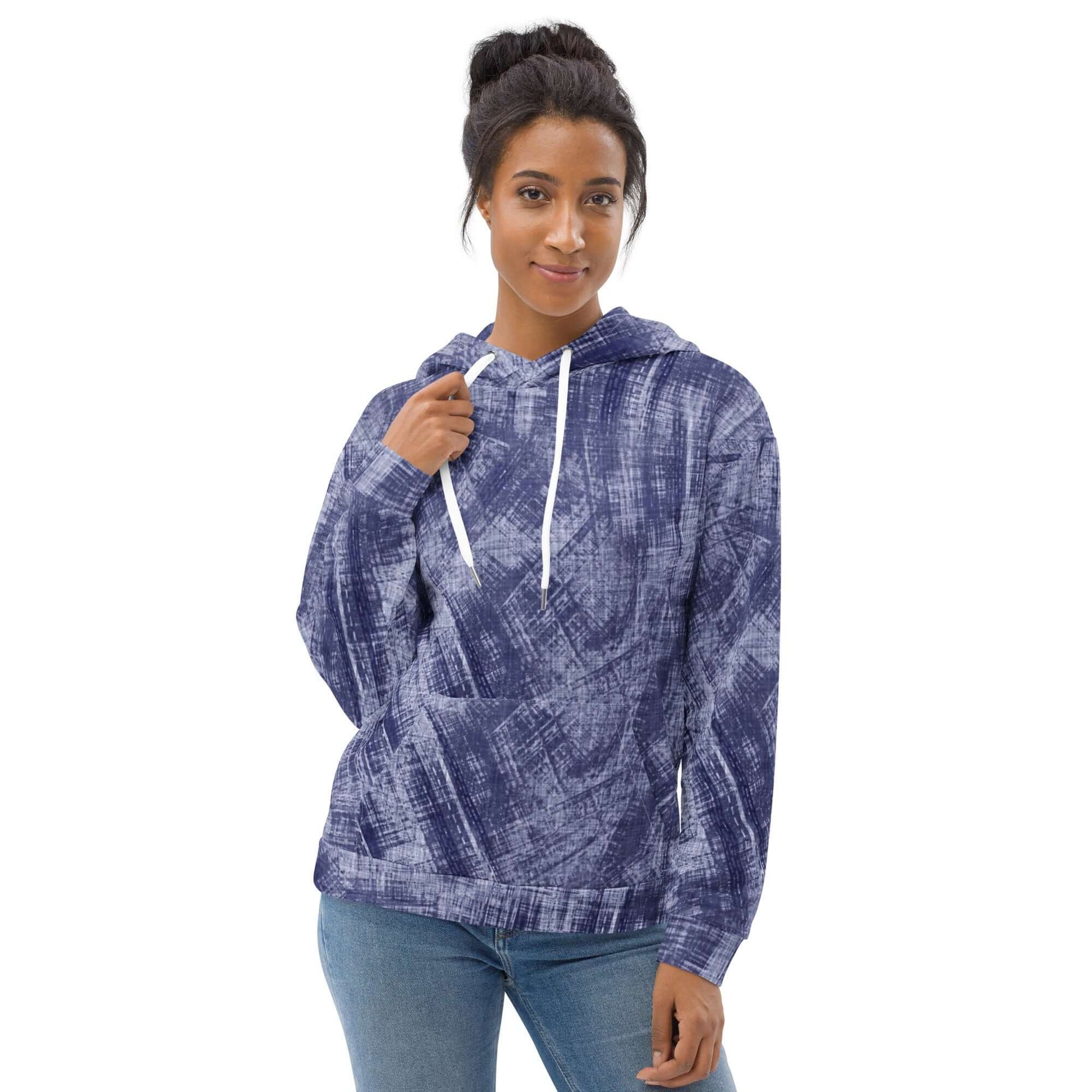 Camo Colors | Blue Wash Denim-Style Hoodie