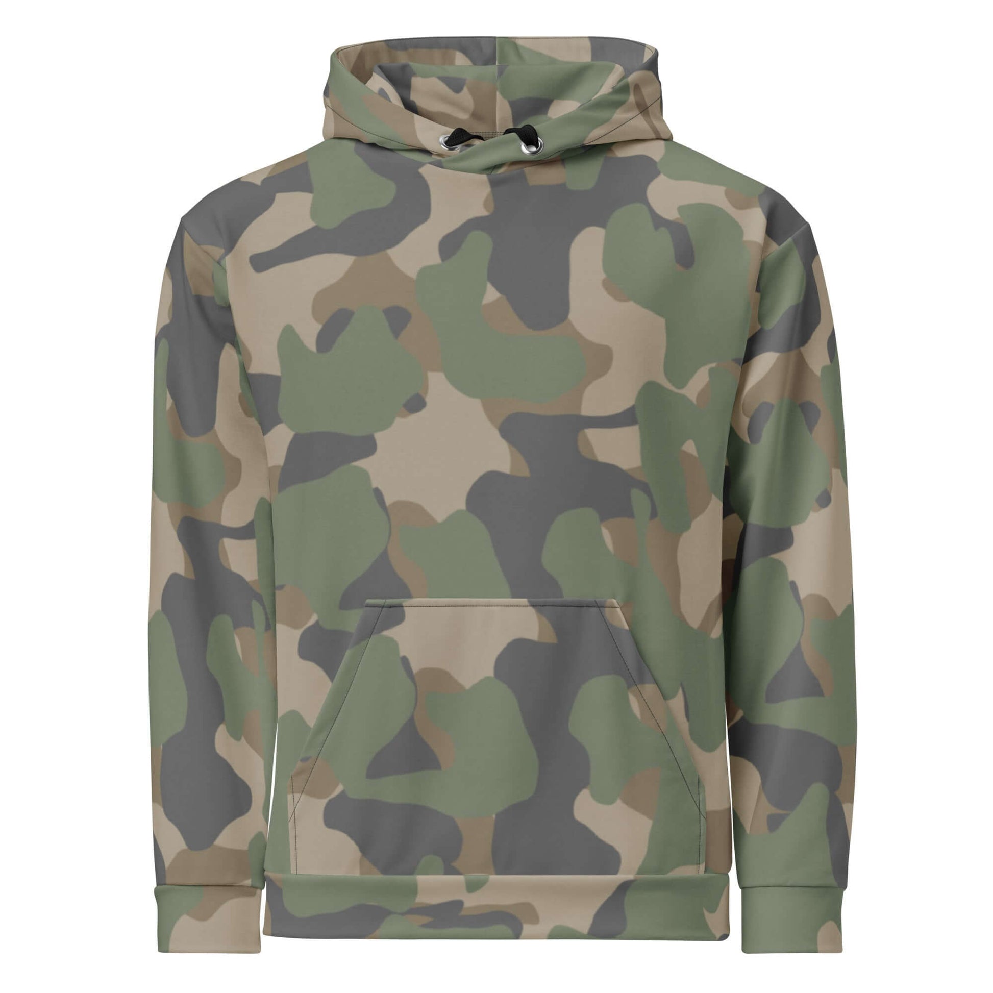 Camo Colors | Army-Style Hoodie in Green and Gray Camo
