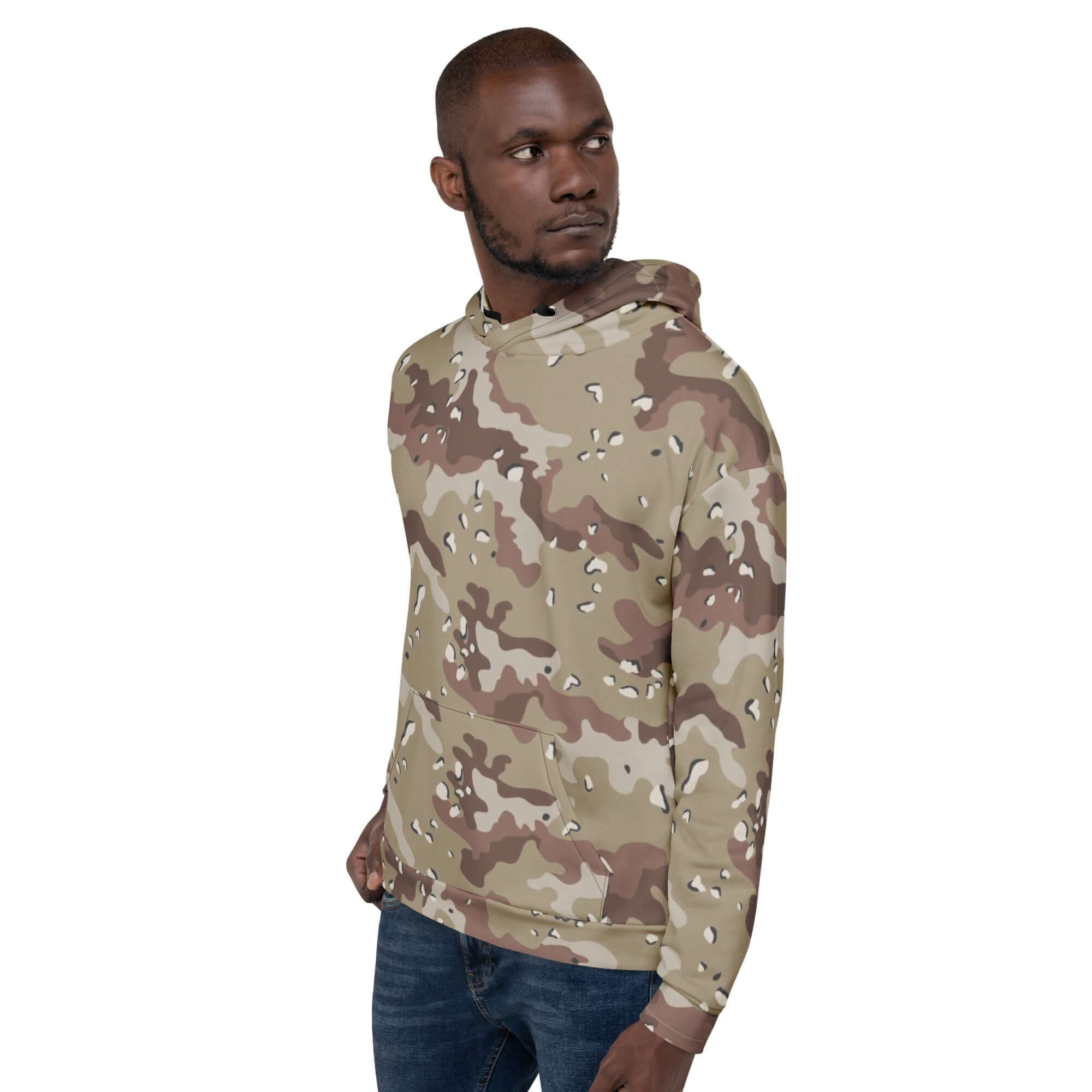 Army Style Hoodie | Brown Desert Camouflage | Camo Colors