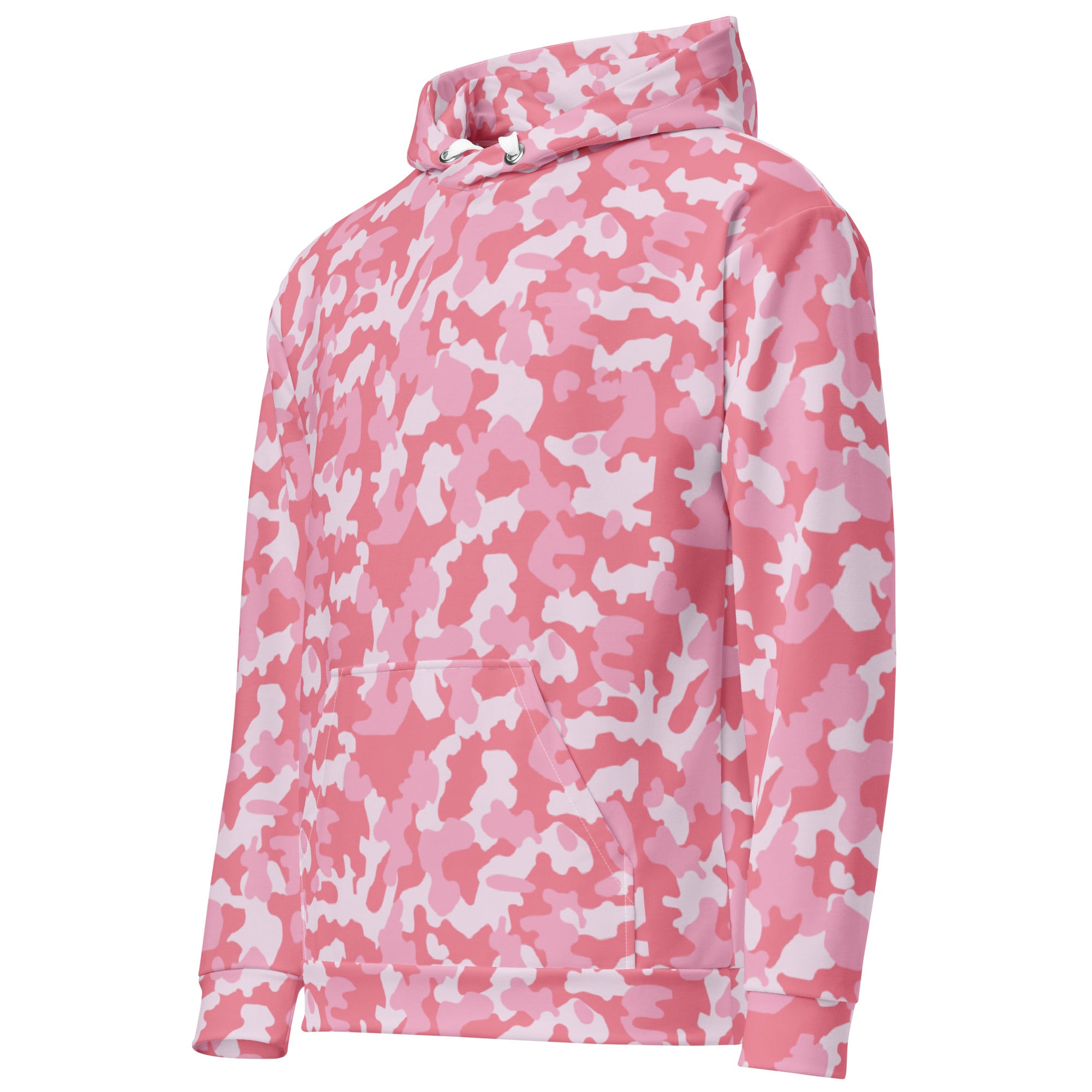 Unisex Hoodie | Camouflage Pattern with Three Shades of Pink Camo Colors