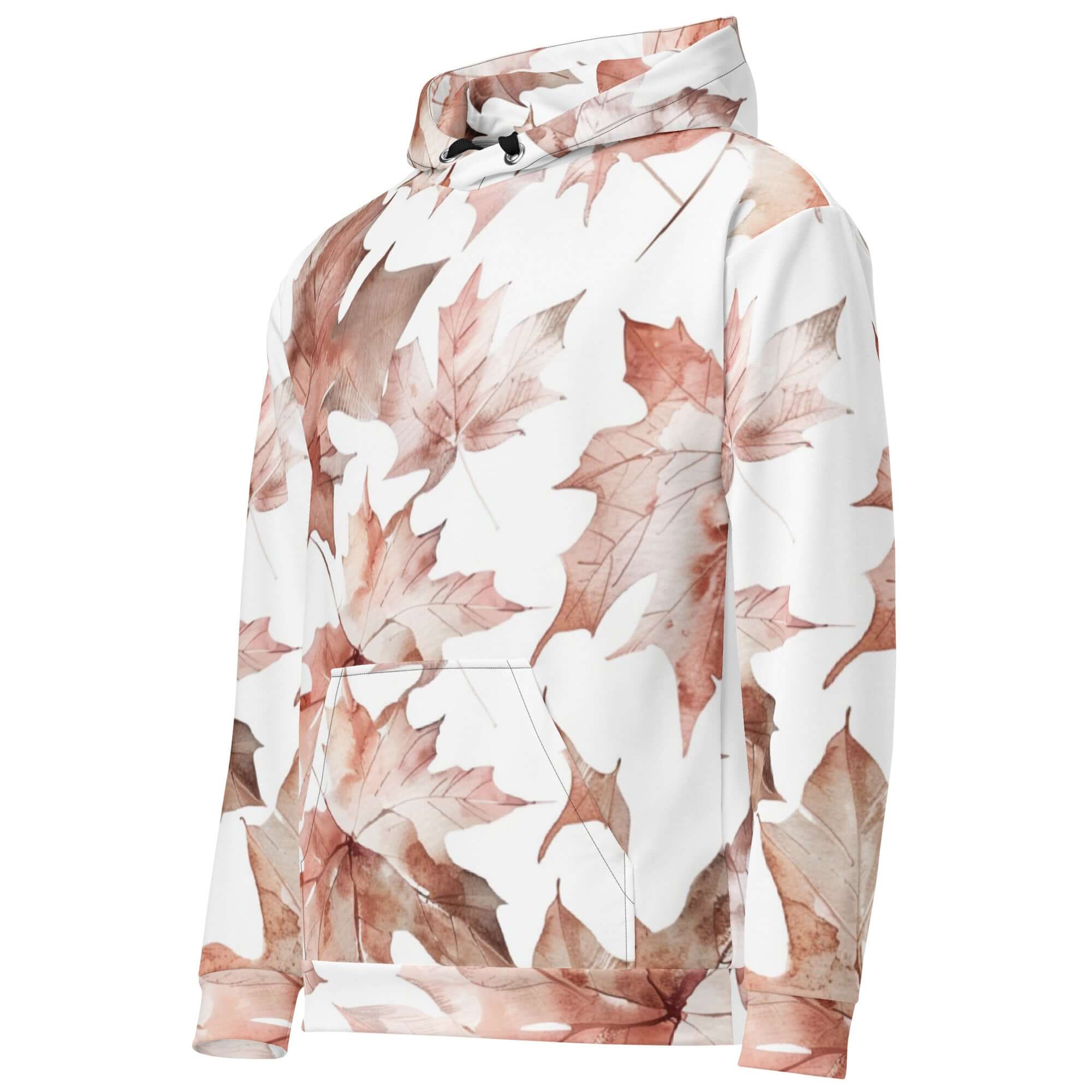 Maple Leaf Hoodie | Soft White Watercolor | Camo Colors