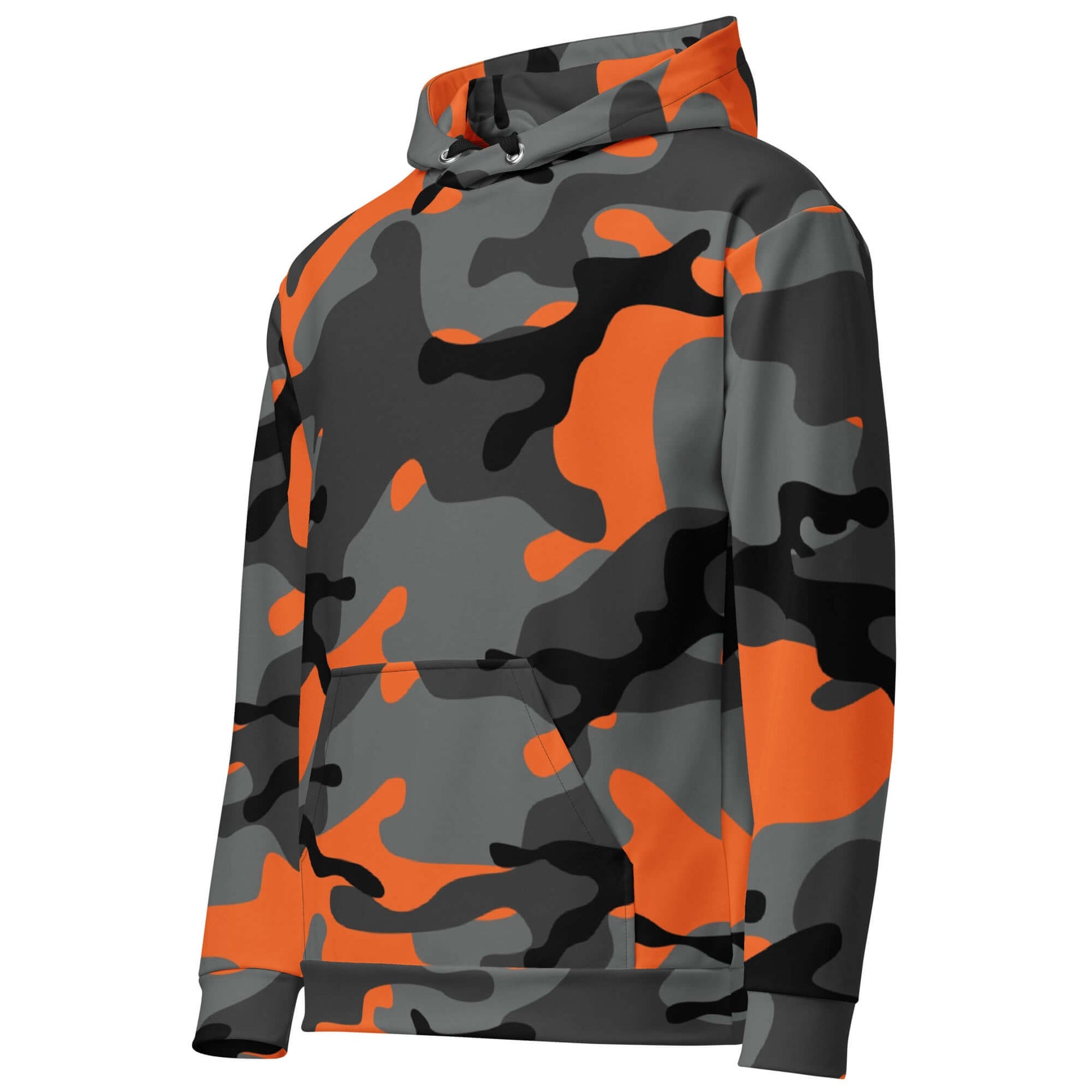 Soft, Thick and Heavy Camo Hoodie in Orange and Black | Camo Colors