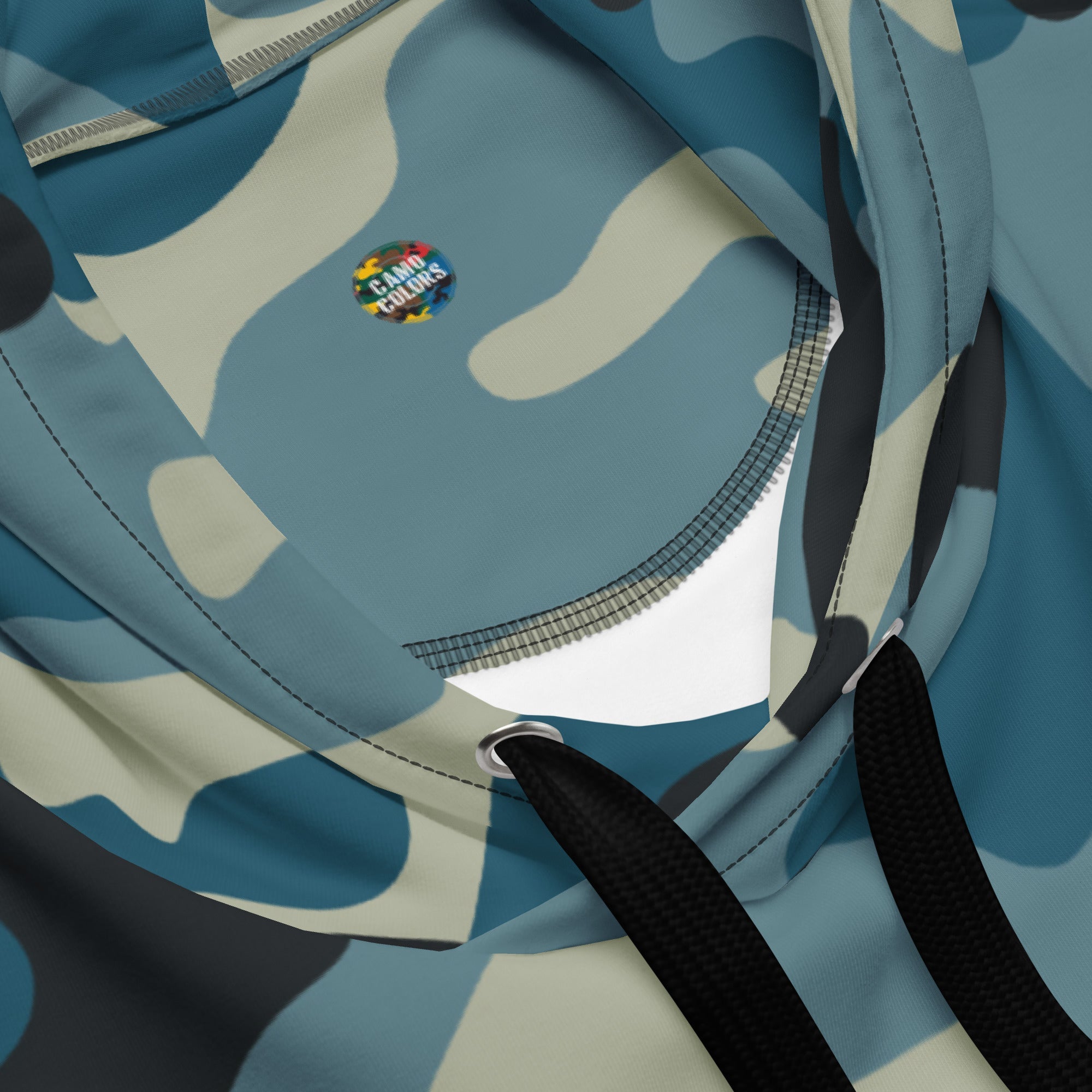 Soft, Thick and Heavy Camo Hoodie in Shades of Blue & Charcoal | Camo Colors