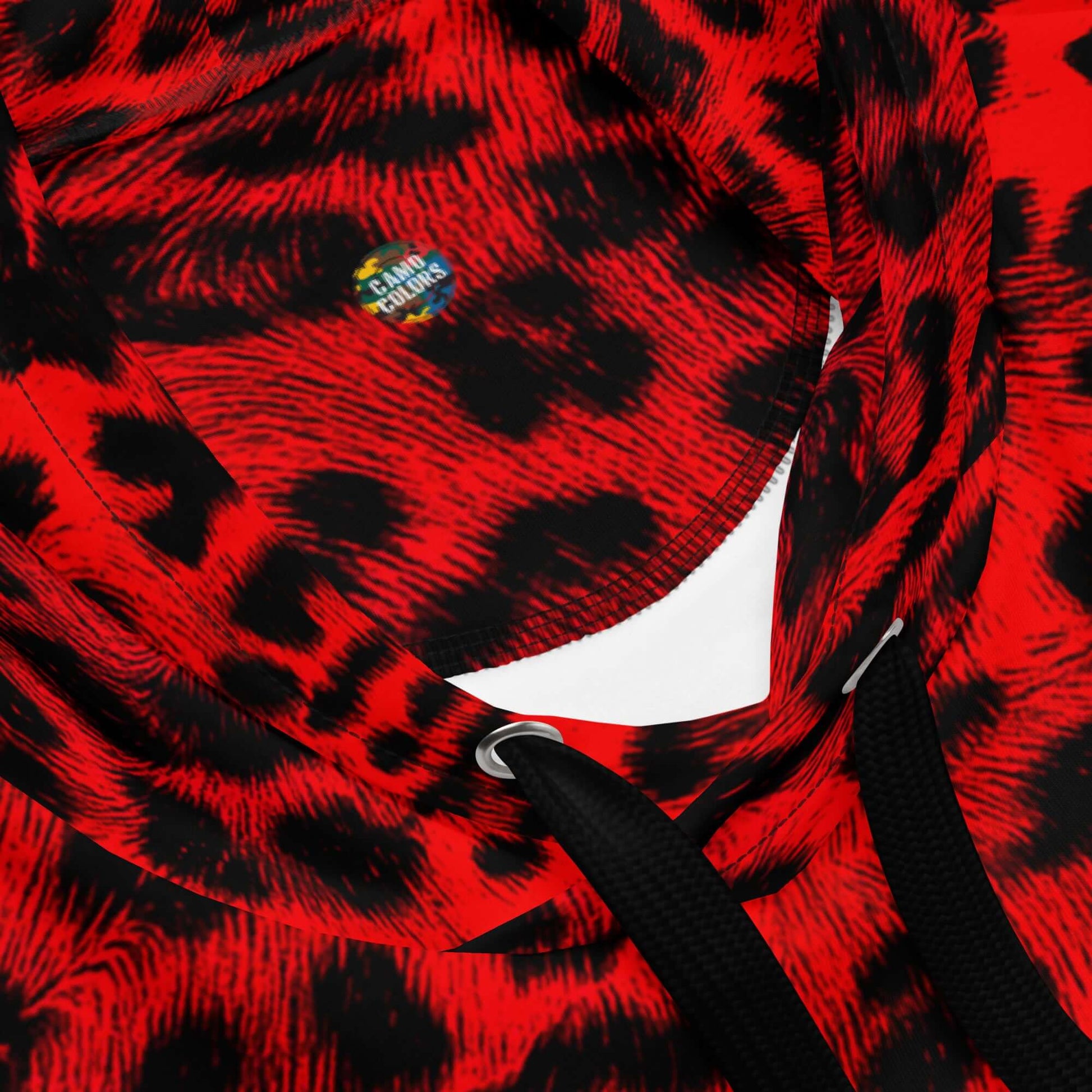 Cozy Heavyweight Leopard Hoodie | Red & Black Print | Camo Colors