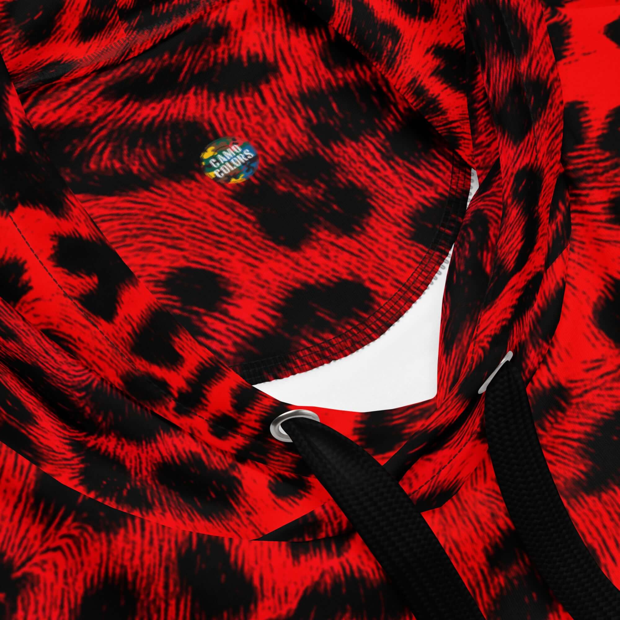 Cozy Heavyweight Leopard Hoodie | Red & Black Print | Camo Colors