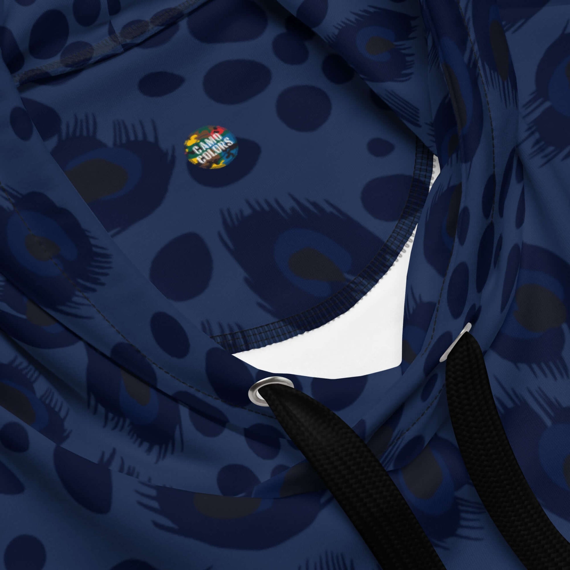 Soft, Thick and Heavy Leopard Print Hoodie | Deep Blue | Camo Colors