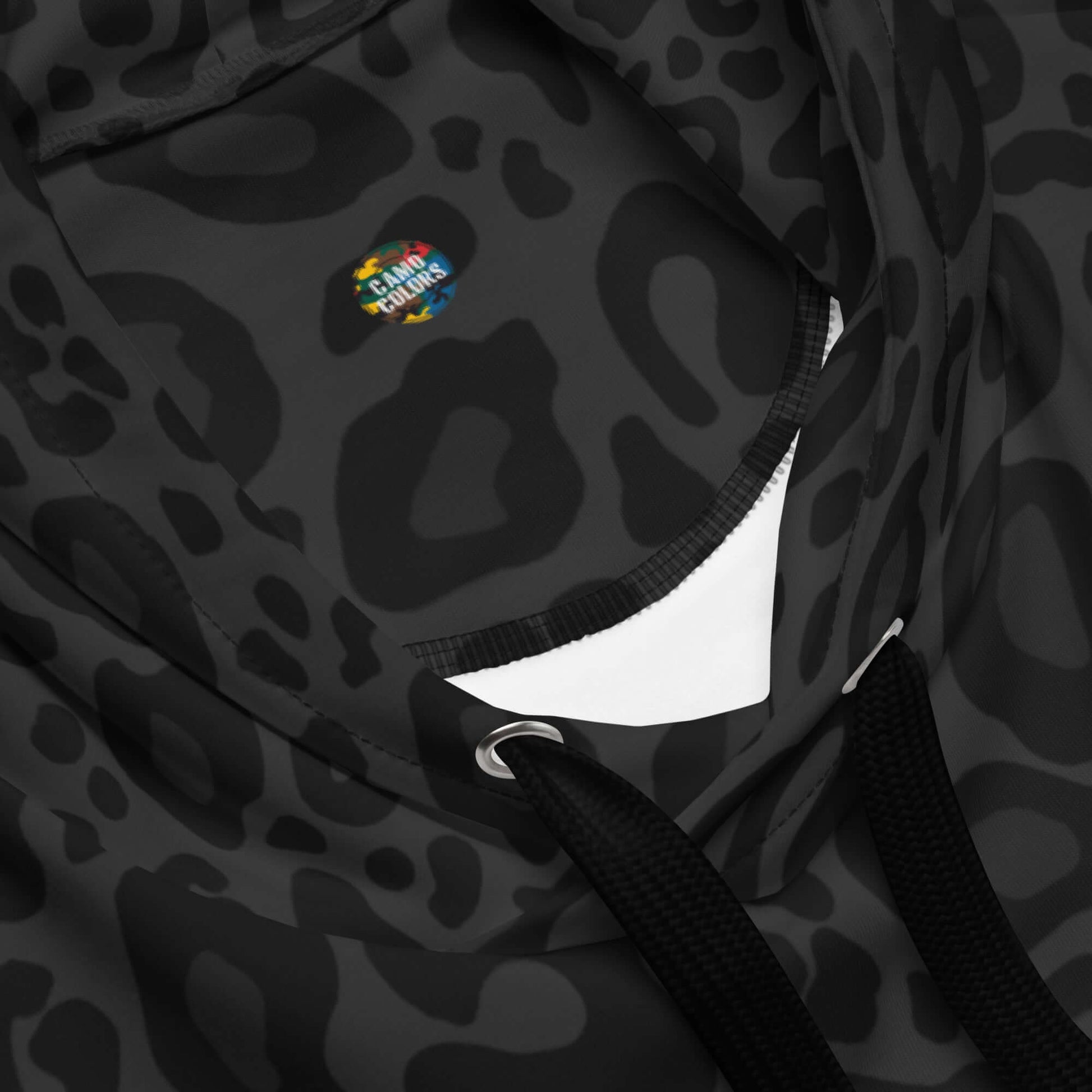 Soft, Thick and Heavy Black Leopard Print Hoodie | Puma Pattern | Camo Colors