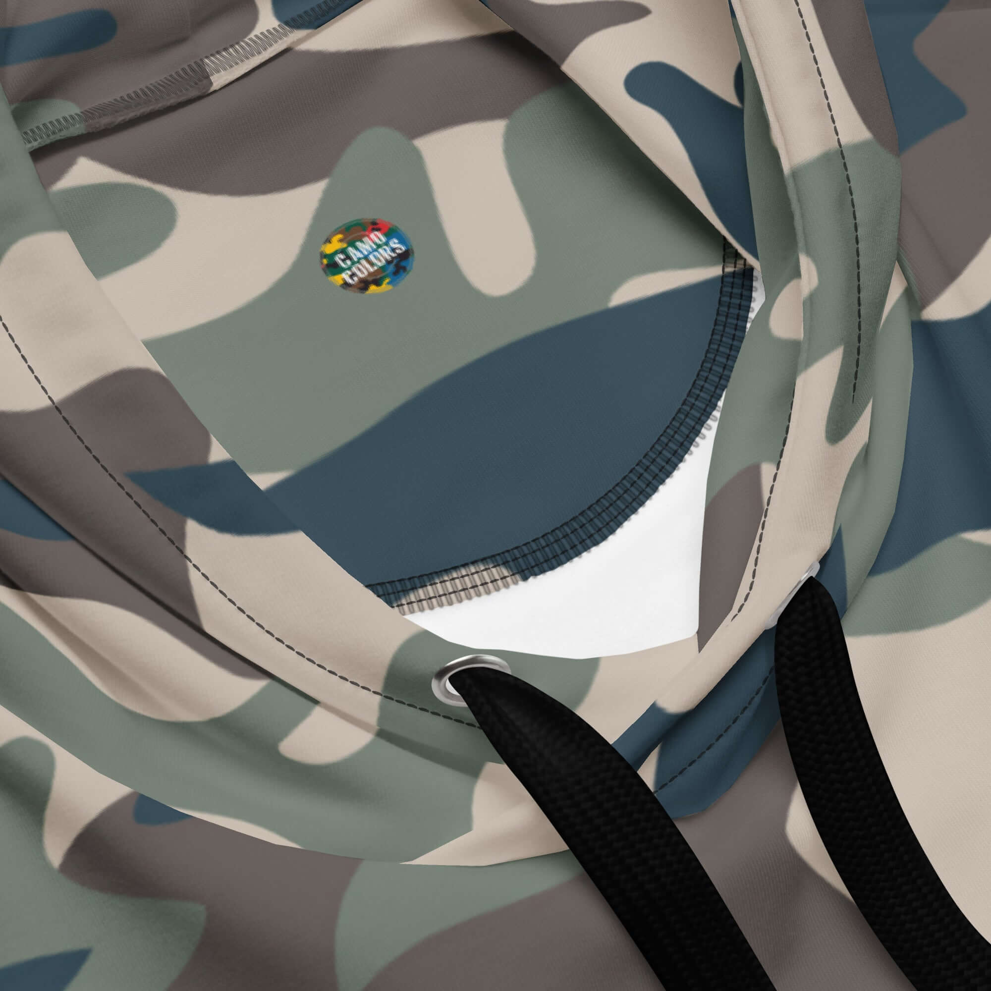 Military Camouflage Hoodie | Khaki, Charcoal and Brown | Camo Colors