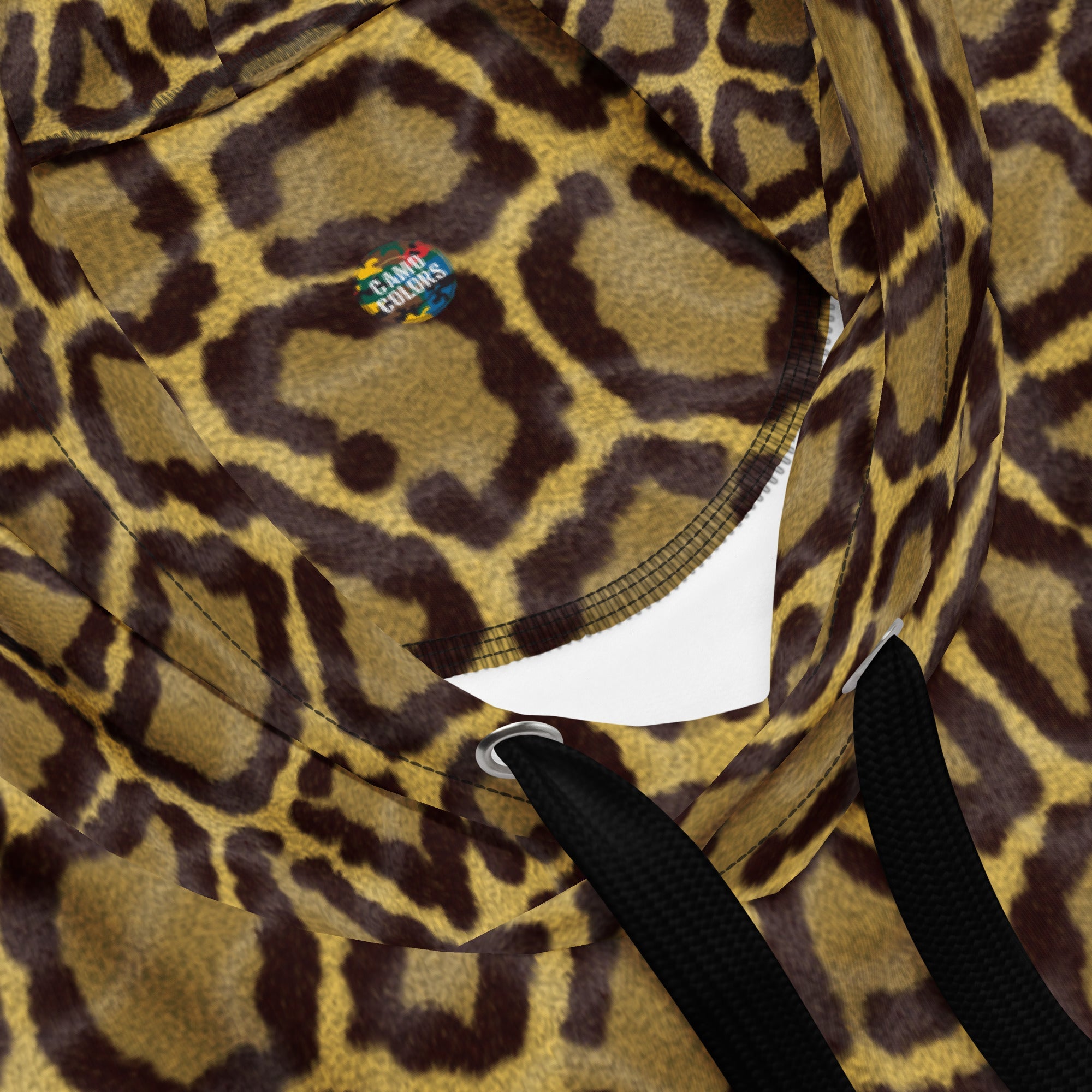 Leopard Print Hoodie | Orange & Gold | Camo Colors