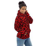 Cozy Heavyweight Leopard Hoodie | Red & Black Print | Camo Colors