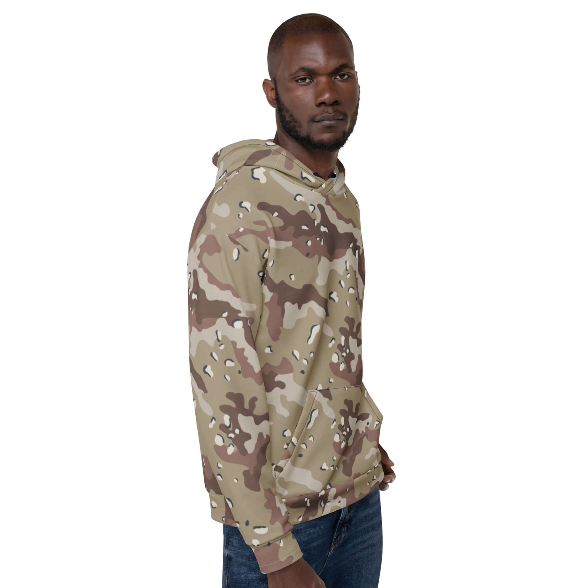 Army Style Hoodie | Brown Desert Camouflage | Camo Colors