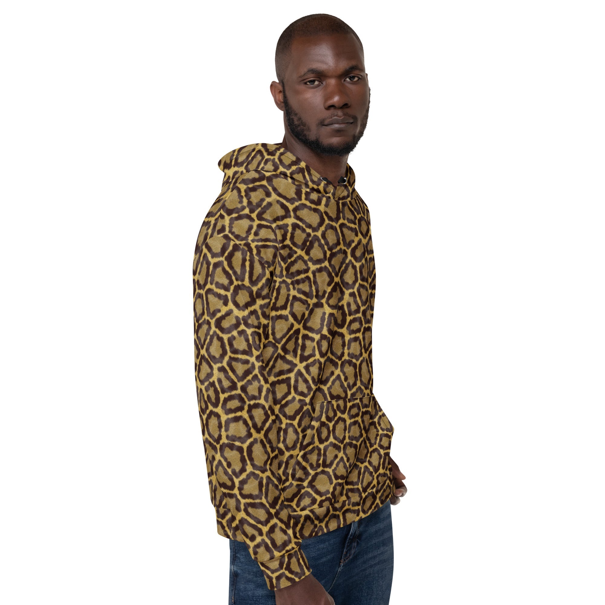 Leopard Print Hoodie | Orange & Gold | Camo Colors