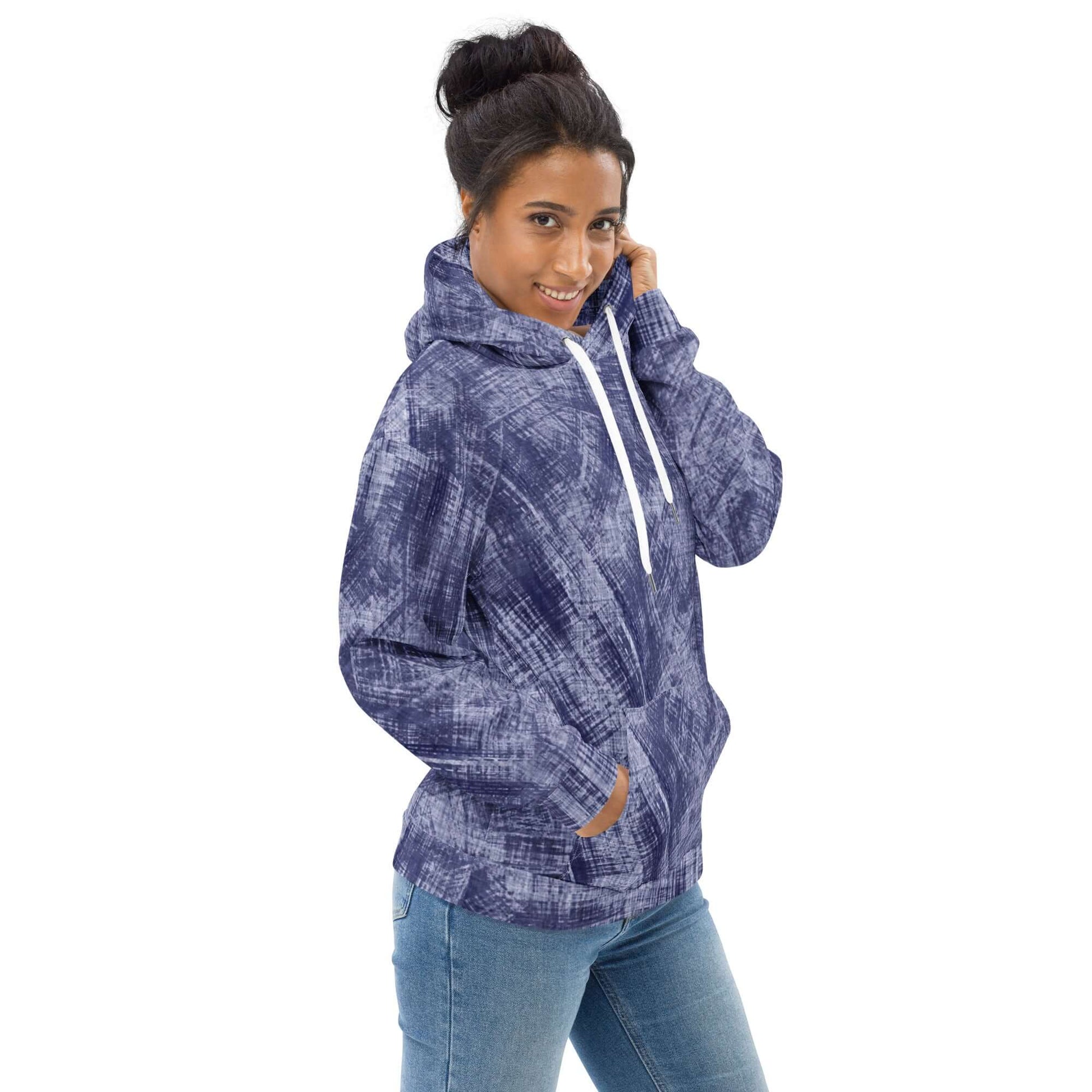 Camo Colors | Blue Wash Denim-Style Hoodie