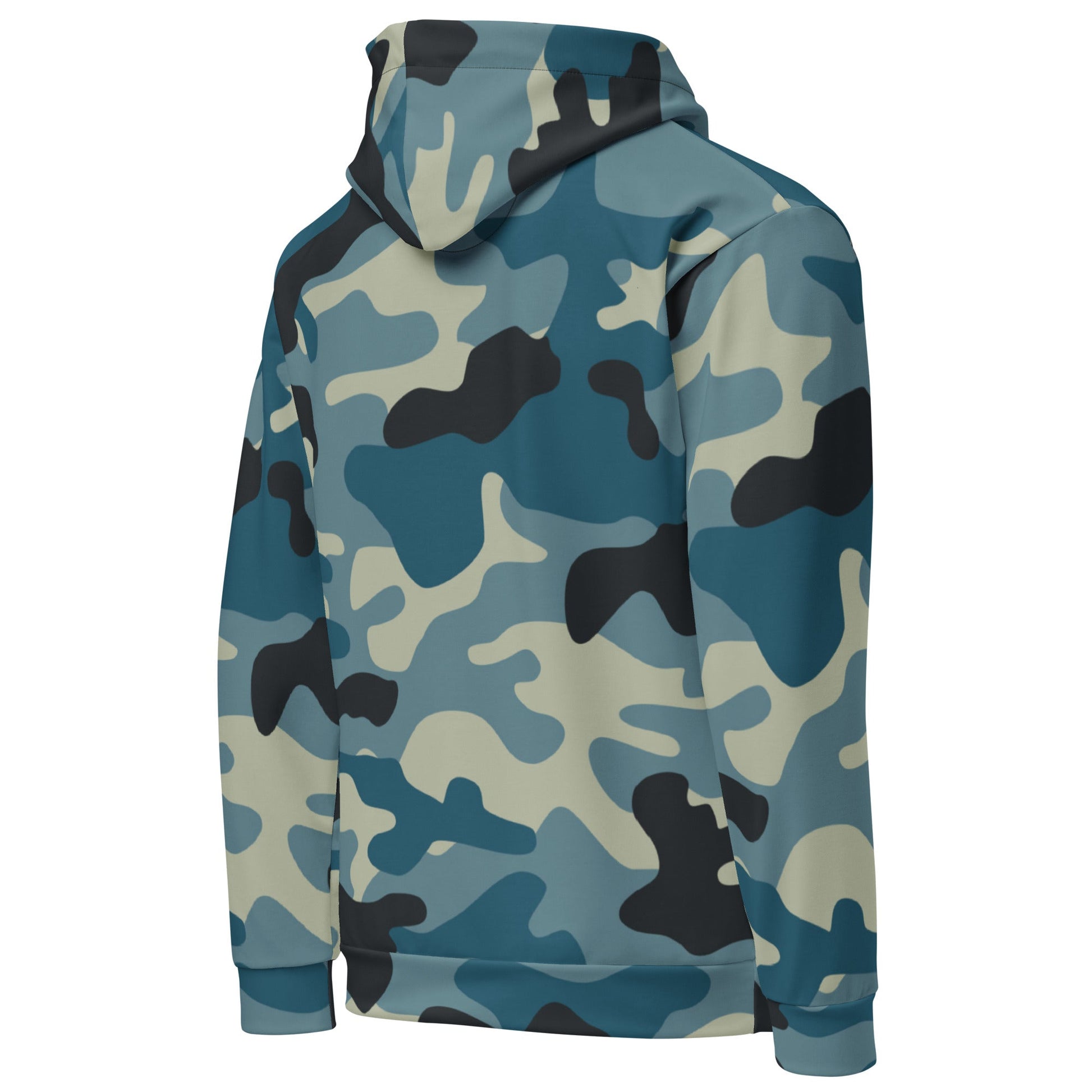 Soft, Thick and Heavy Camo Hoodie in Shades of Blue & Charcoal | Camo Colors