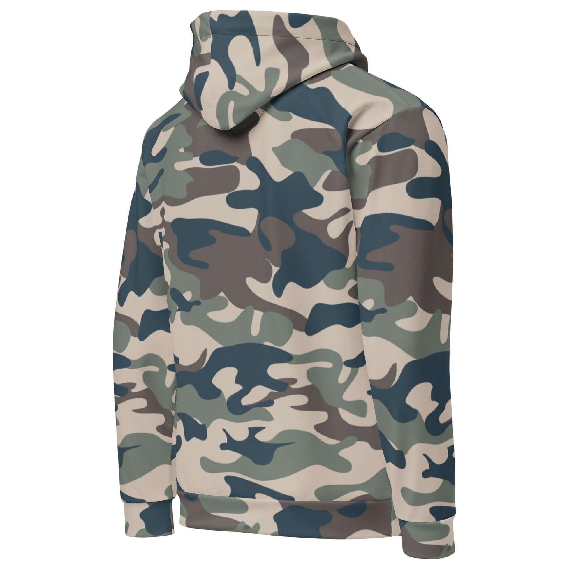 Military Camouflage Hoodie | Khaki, Charcoal and Brown | Camo Colors