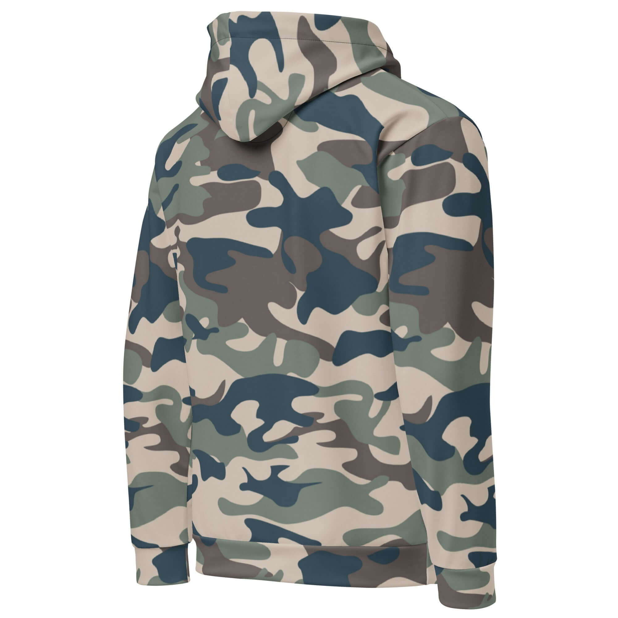 Military Camouflage Hoodie | Khaki, Charcoal and Brown | Camo Colors