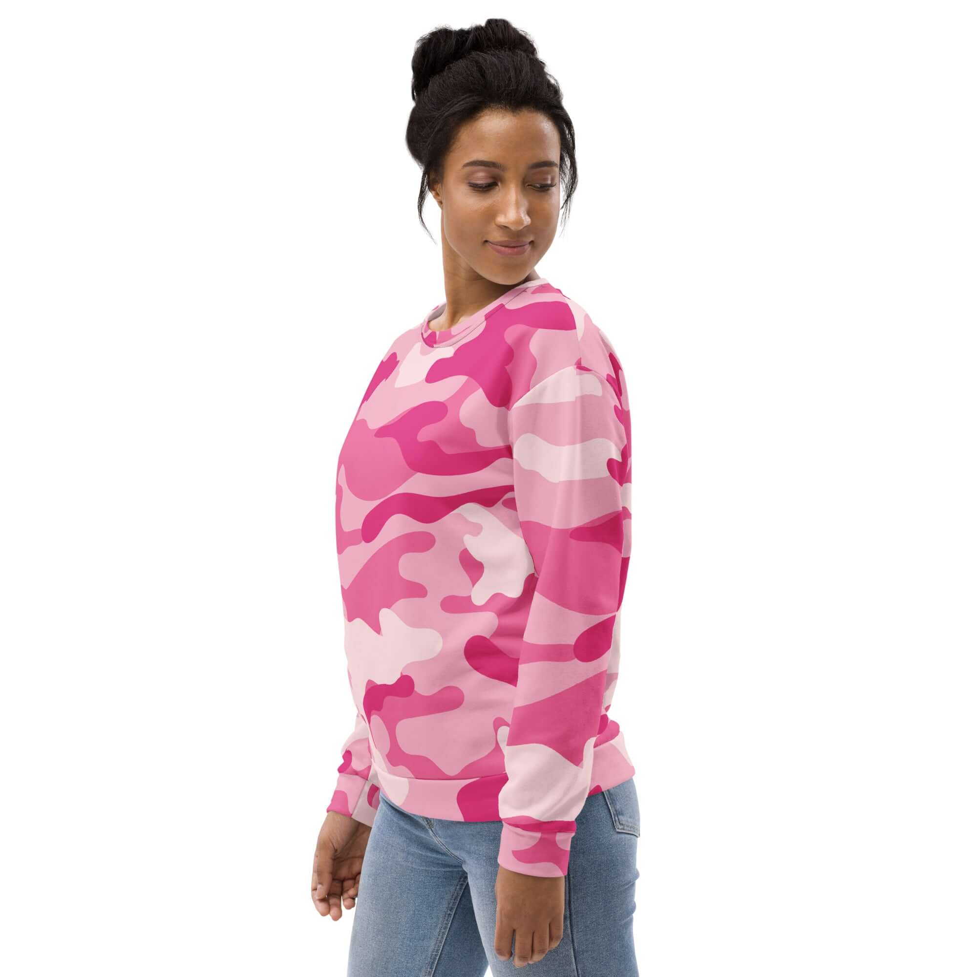 Camo Sweatshirt | Unisex | Lavender Pink Camo Colors