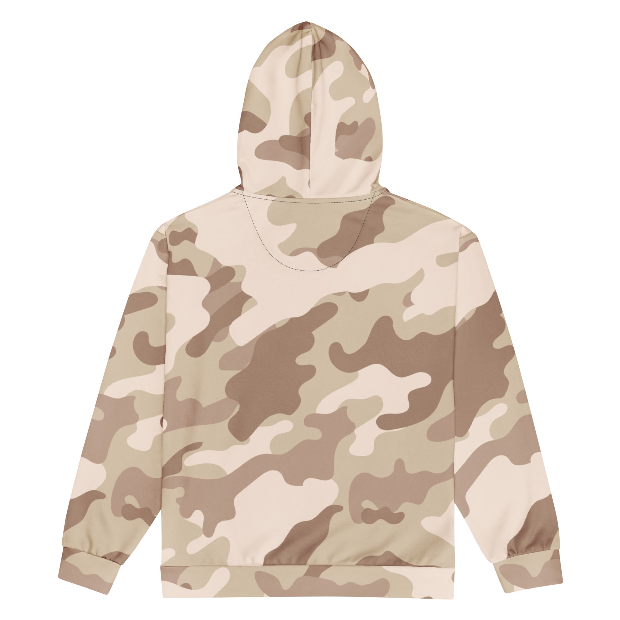 Camo Zip Up Hoodie | Unisex | Desert Brown Camouflage Camo Colors