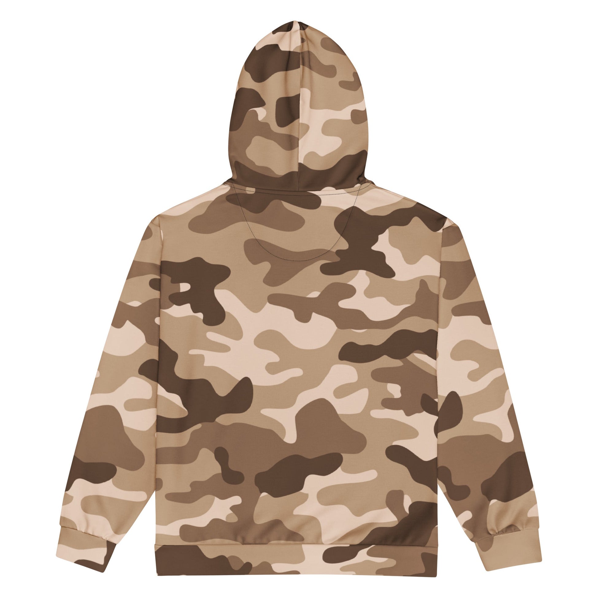 Camo Zip-Up Hoodie | Shades of Brown | Military Style | Camo Colors
