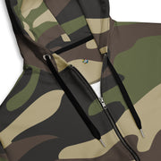 Camo Zip Up Hoodie | Unisex | Classic Green Camouflage Camo Colors