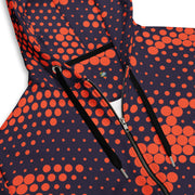 Zip Up Camo Hoodie | Unisex | Orange & Blue Camouflage style Camo Colors