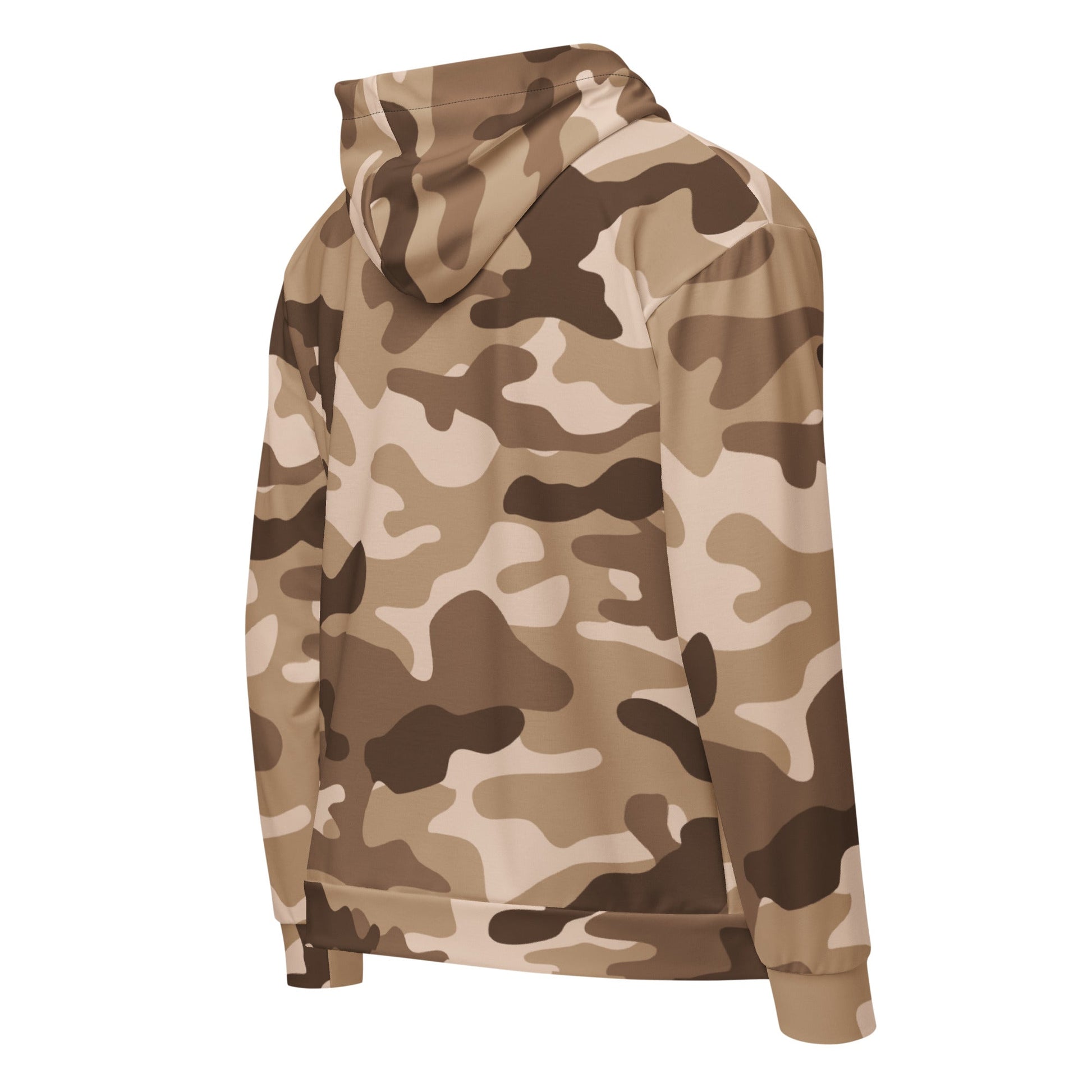 Camo Zip-Up Hoodie | Shades of Brown | Military Style | Camo Colors