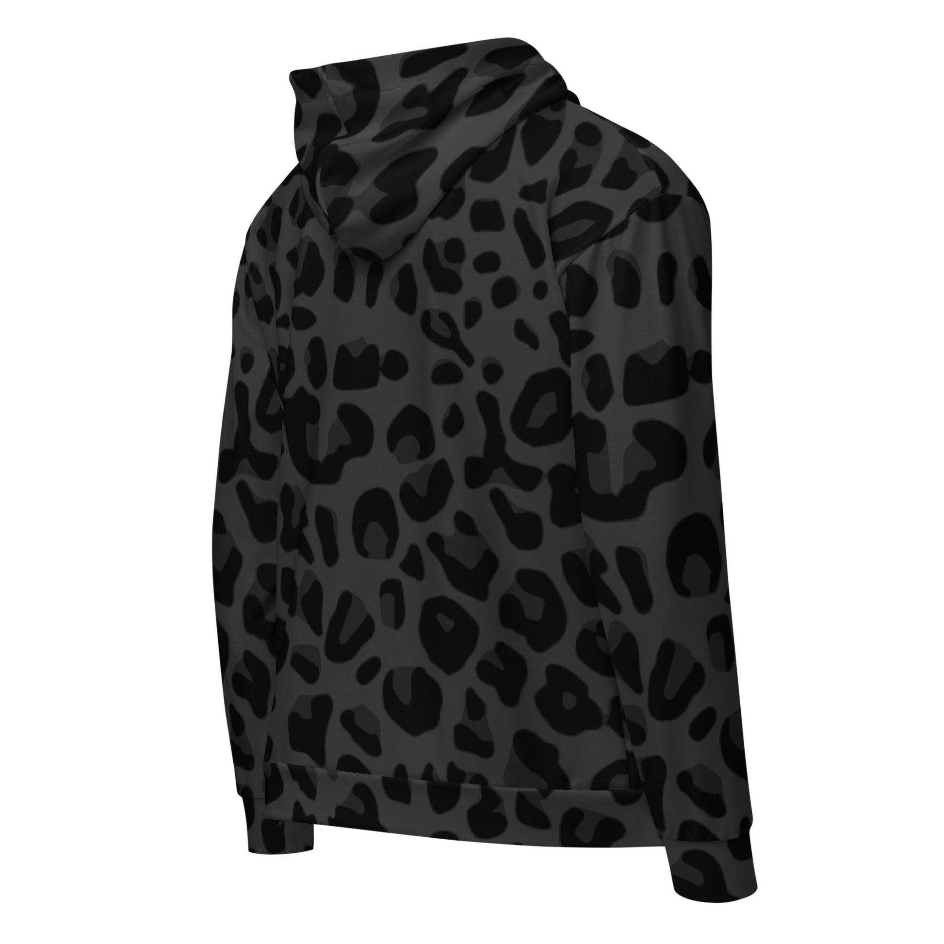 Black Puma Print Zip-Up Hoodie | Stylish & Durable | Camo Colors