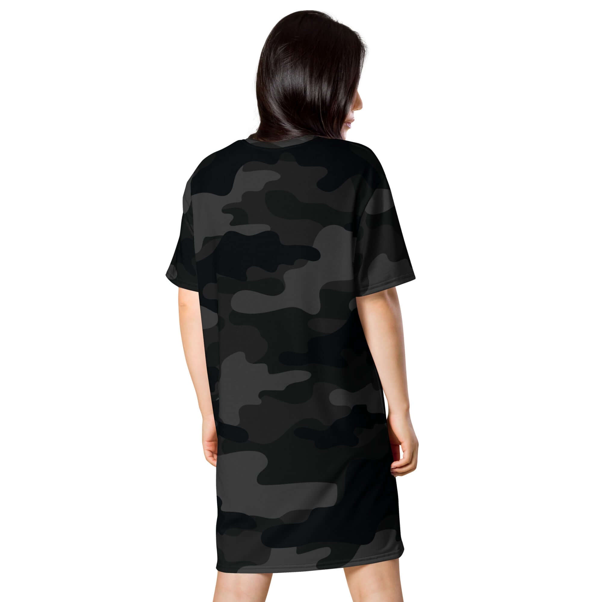 Black Camo T-shirt Dress For Women | Camo Colors
