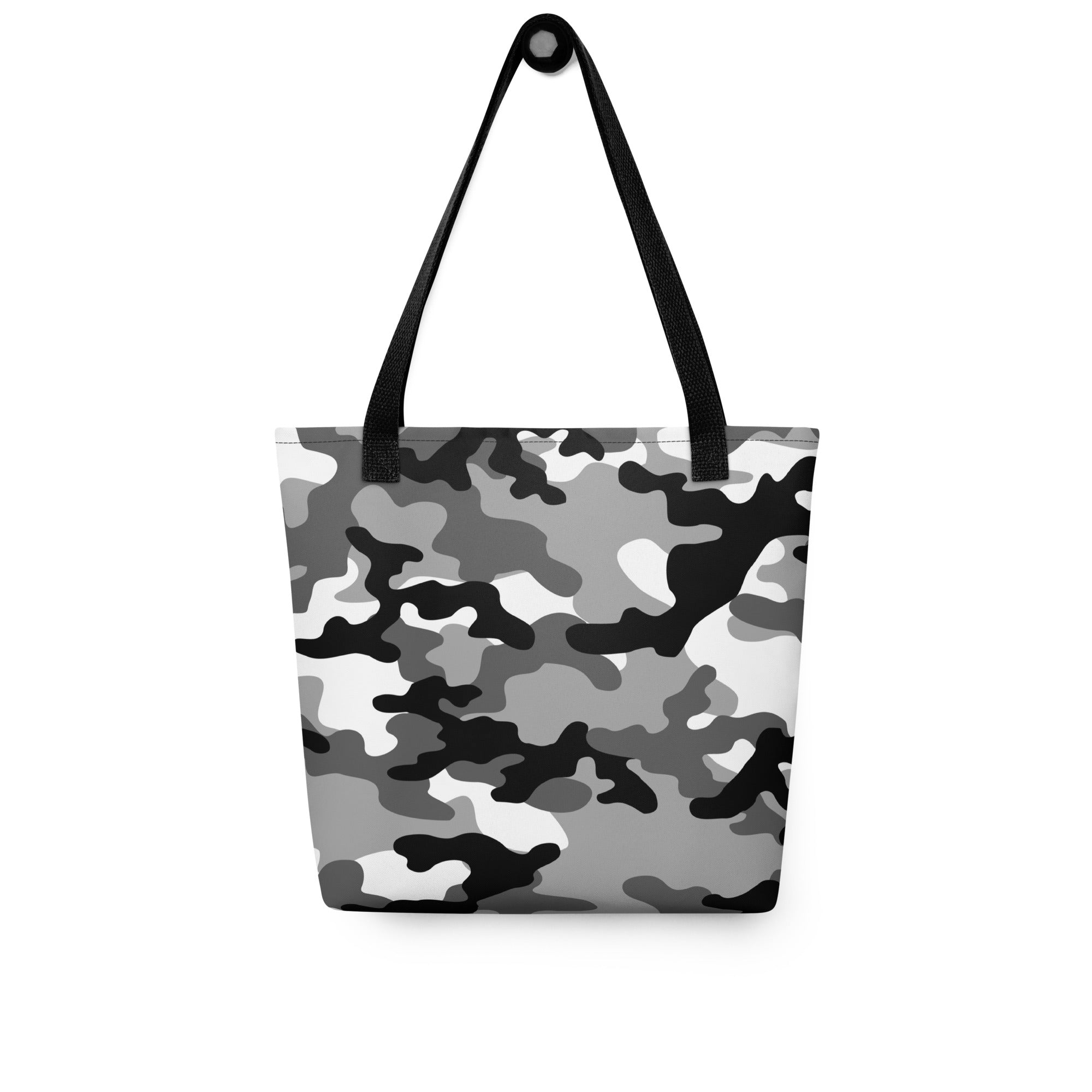 Camo Tote Bag | Black, Gray, and White Camouflage Camo Colors