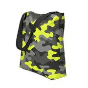 Camo Tote Bag | Black, Gray, and Yellow Camouflage Camo Colors