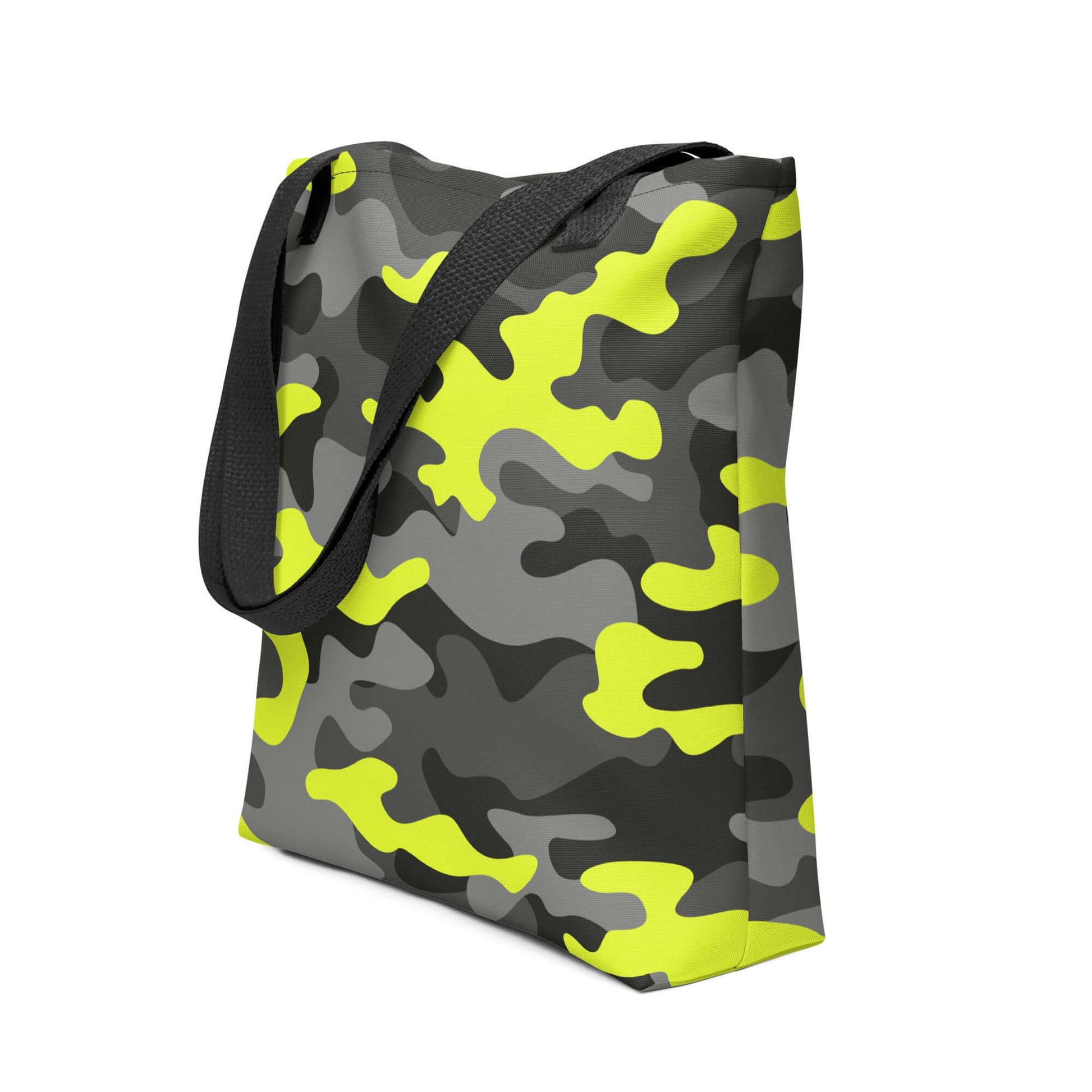 Camo Tote Bag | Black, Gray, and Yellow Camouflage Camo Colors
