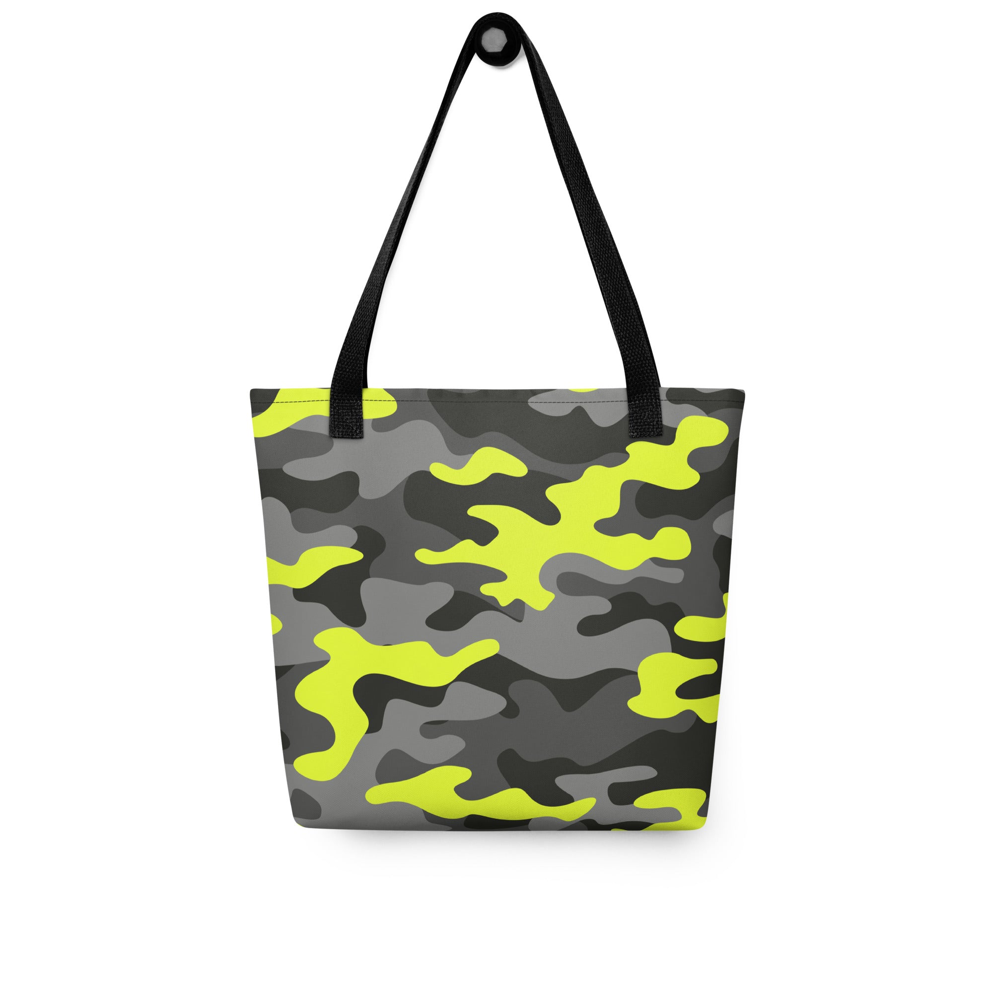 Camo Tote Bag | Black, Gray, and Yellow Camouflage Camo Colors
