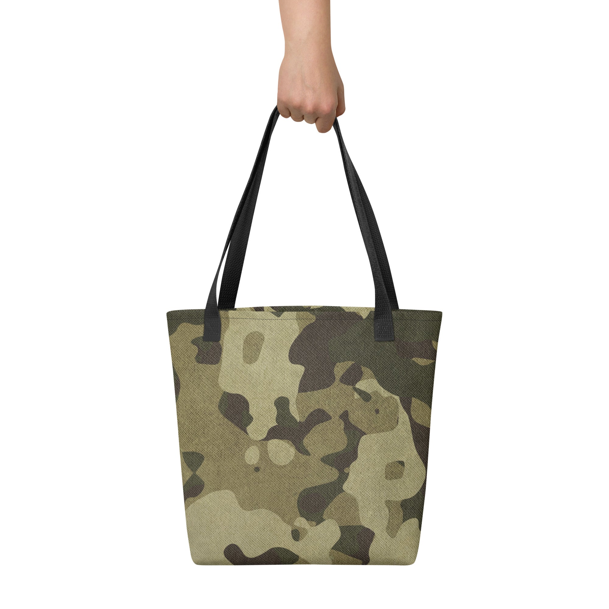 Camo Tote Bag | Green Fabric Camouflage Camo Colors