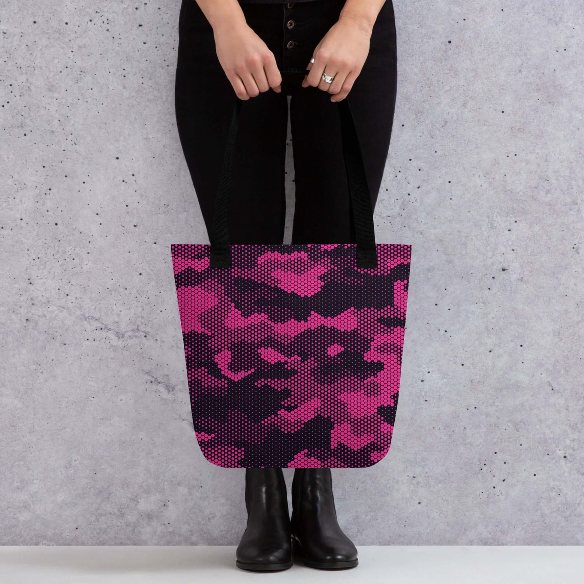 Camo Tote Bag | Pink Digital Camouflage Camo Colors