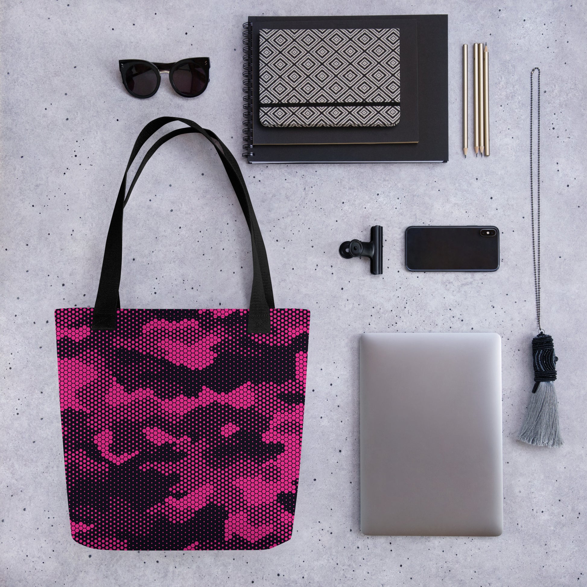 Camo Tote Bag | Pink Digital Camouflage Camo Colors